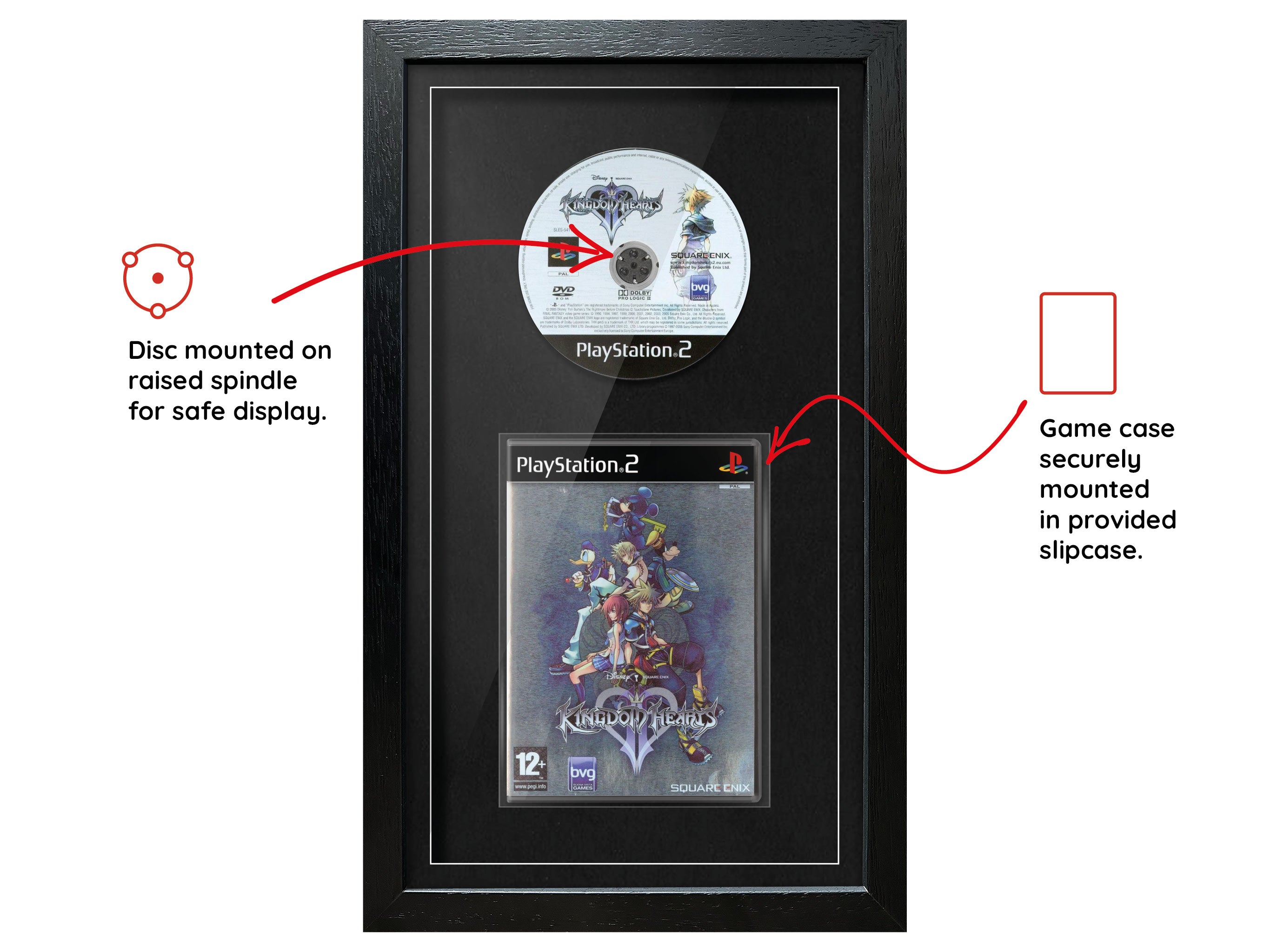Kingdom Hearts 2 (PS2) Exhibition Range Framed Game - Frame-A-Game