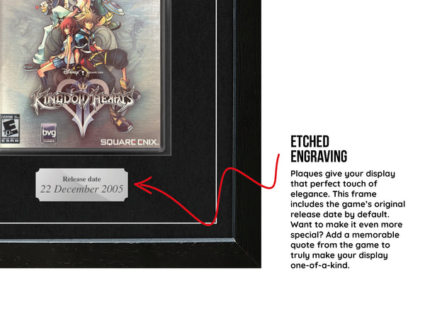 Kingdom Hearts 2 NTSC Version (PS2) Exhibition Range Framed Game - Frame-A-Game