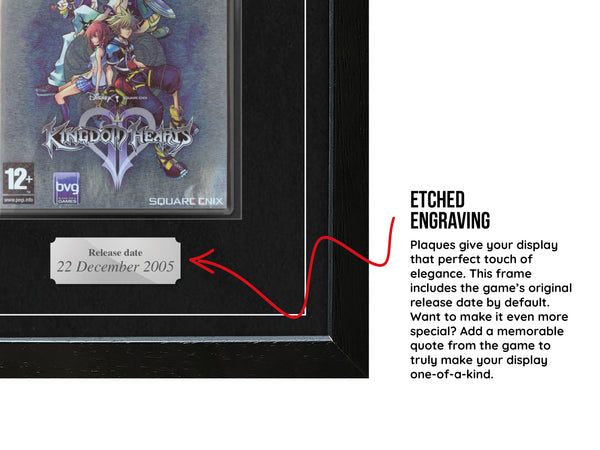 Kingdom Hearts 2 (PS2) Exhibition Range Framed Game - Frame-A-Game
