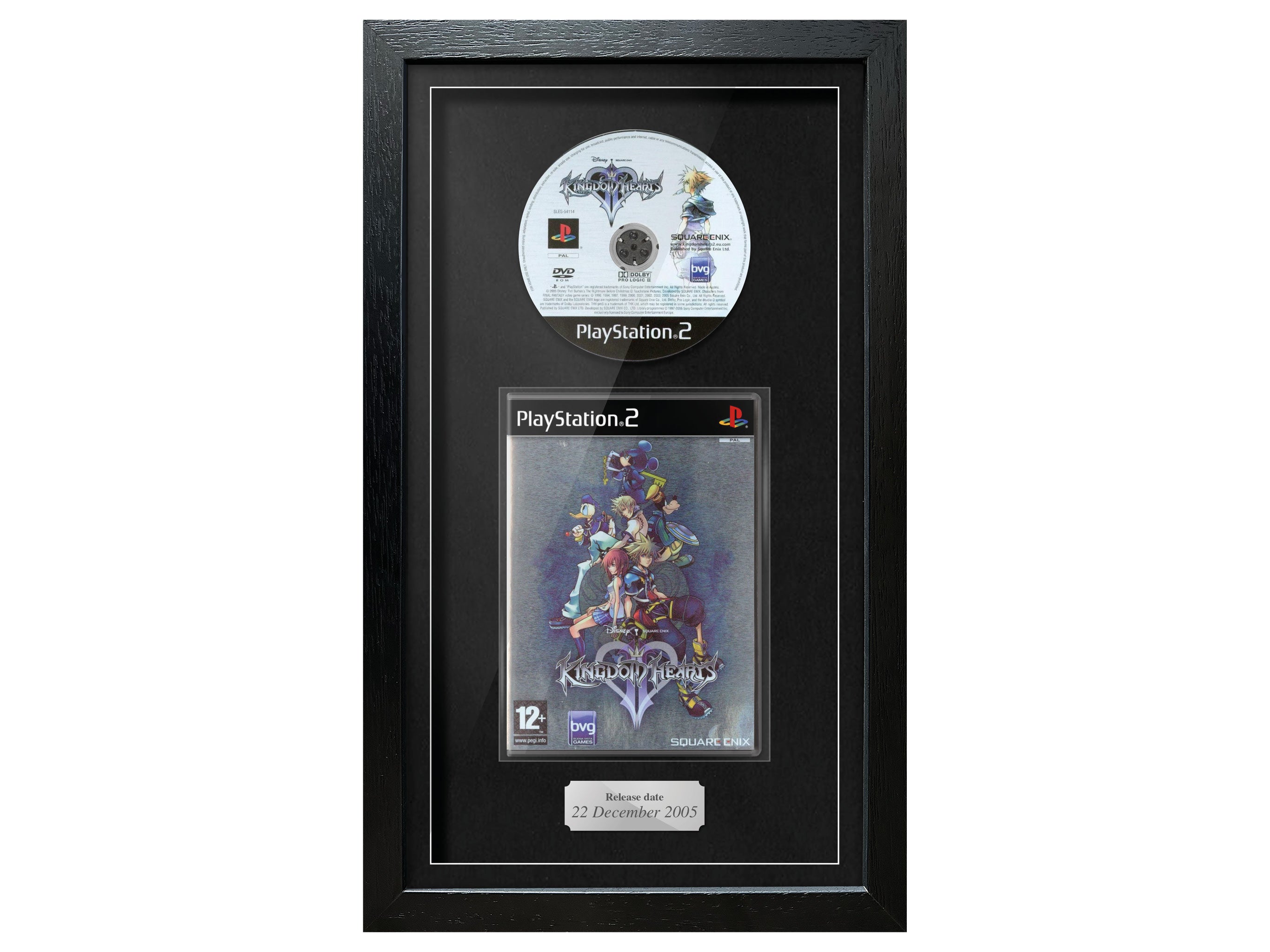 Kingdom Hearts 2 (PS2) Exhibition Range Framed Game - Frame-A-Game