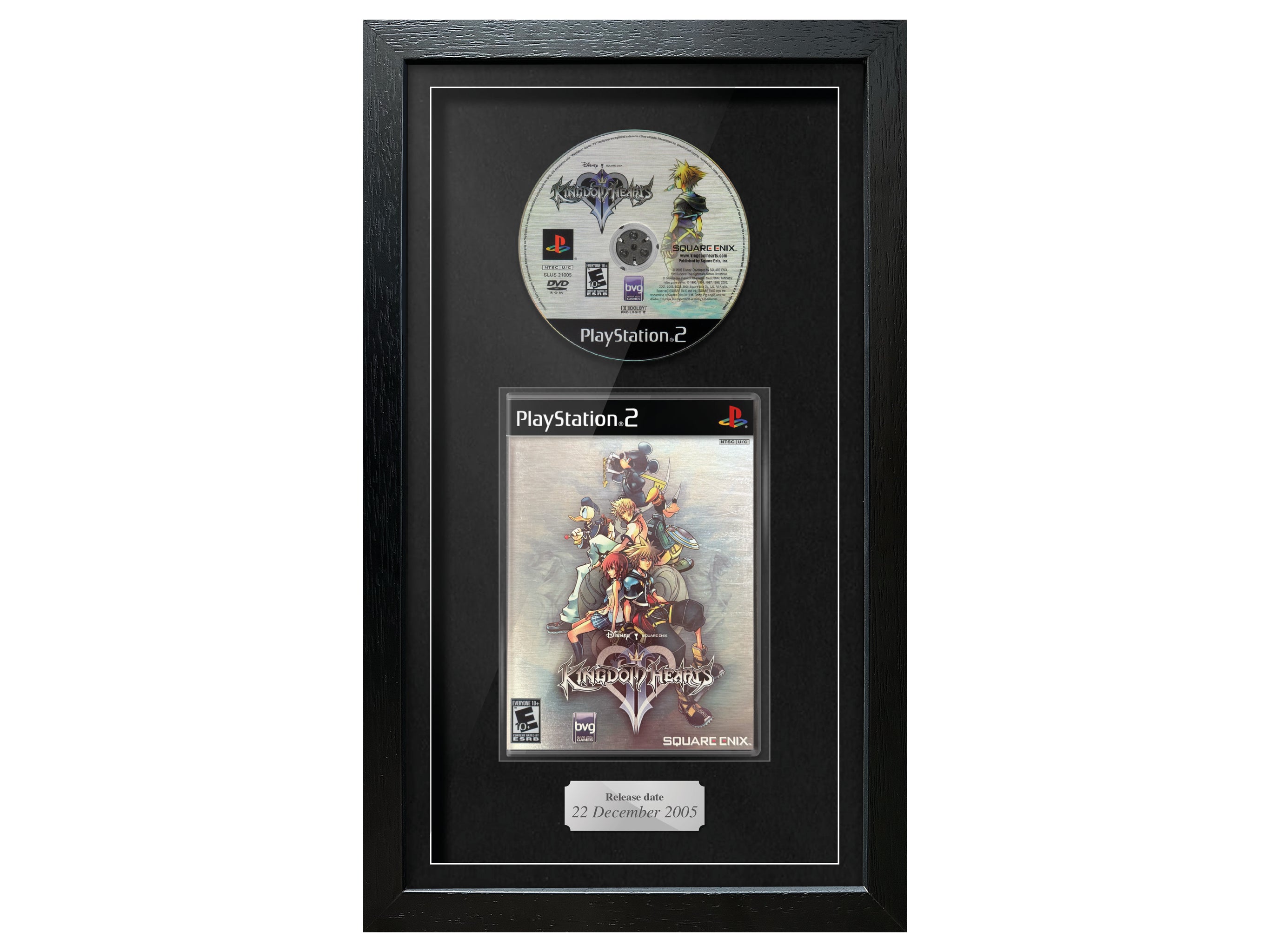 Kingdom Hearts 2 NTSC Version (PS2) Exhibition Range Framed Game - Frame-A-Game