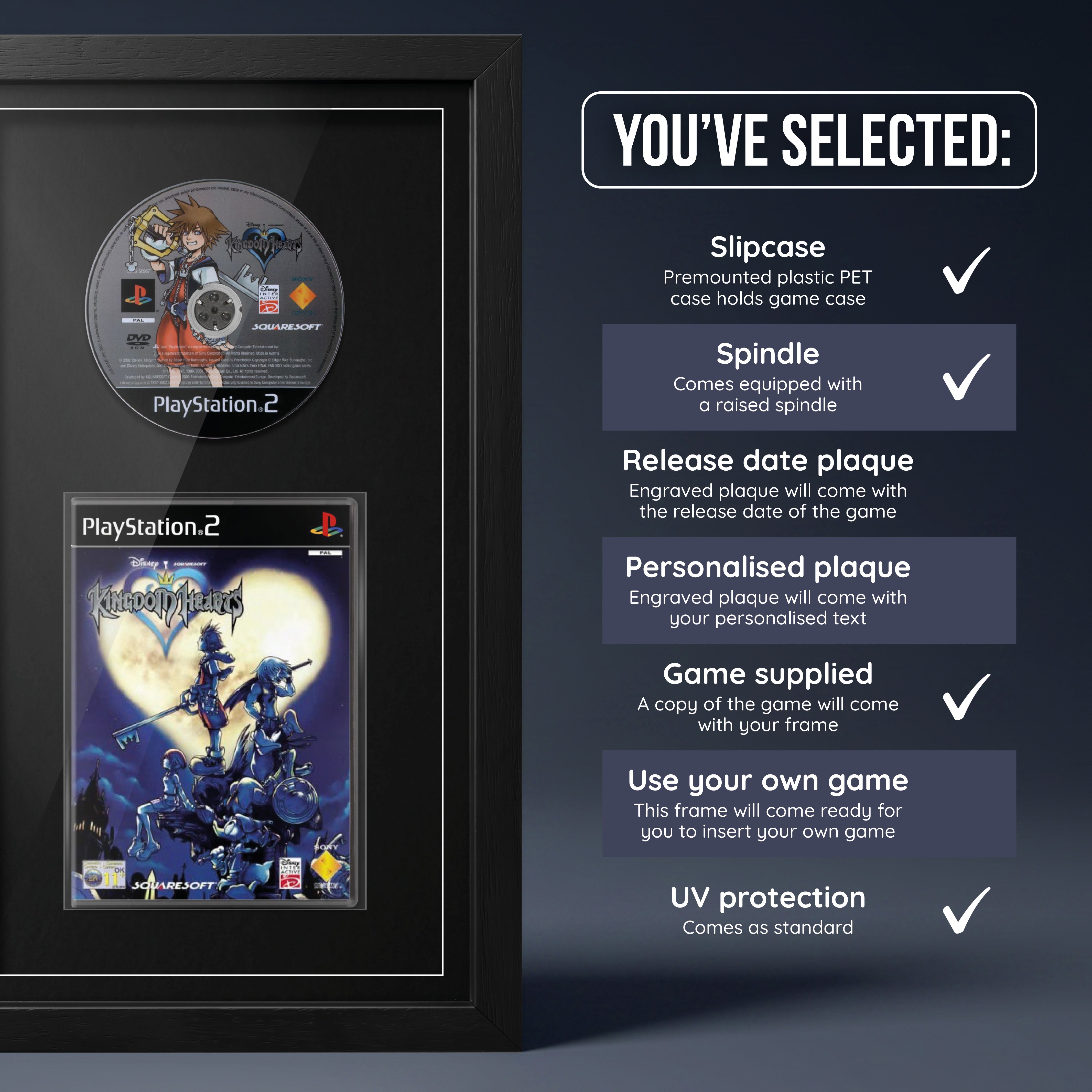 Jeu encadré Kingdom Hearts (PS2) de la gamme Exhibition 
