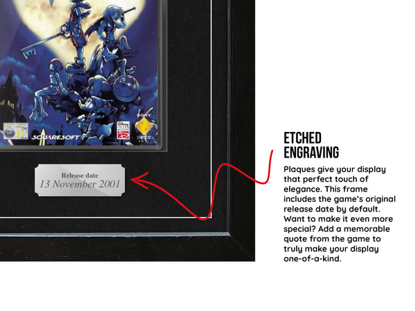 Kingdom Hearts (PS2) Exhibition Range Framed Game - Frame-A-Game