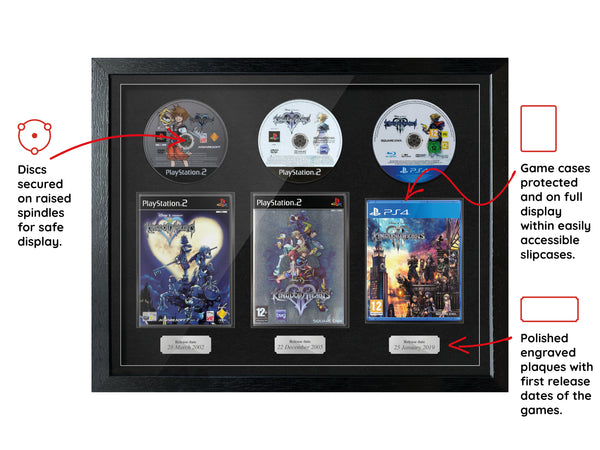 The Kingdom Hearts Trilogy (PS2/PS4) Exhibition Range Framed Games - Frame-A-Game