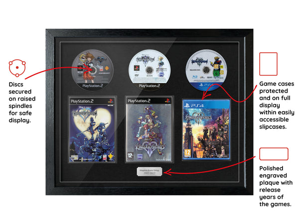 The Kingdom Hearts Trilogy (PS2/PS4) Exhibition Range Framed Games - Frame-A-Game