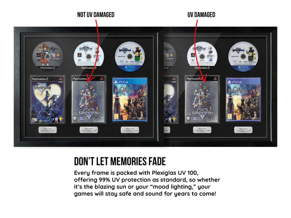 The Kingdom Hearts Trilogy (PS2/PS4) Exhibition Range Framed Games - Frame-A-Game