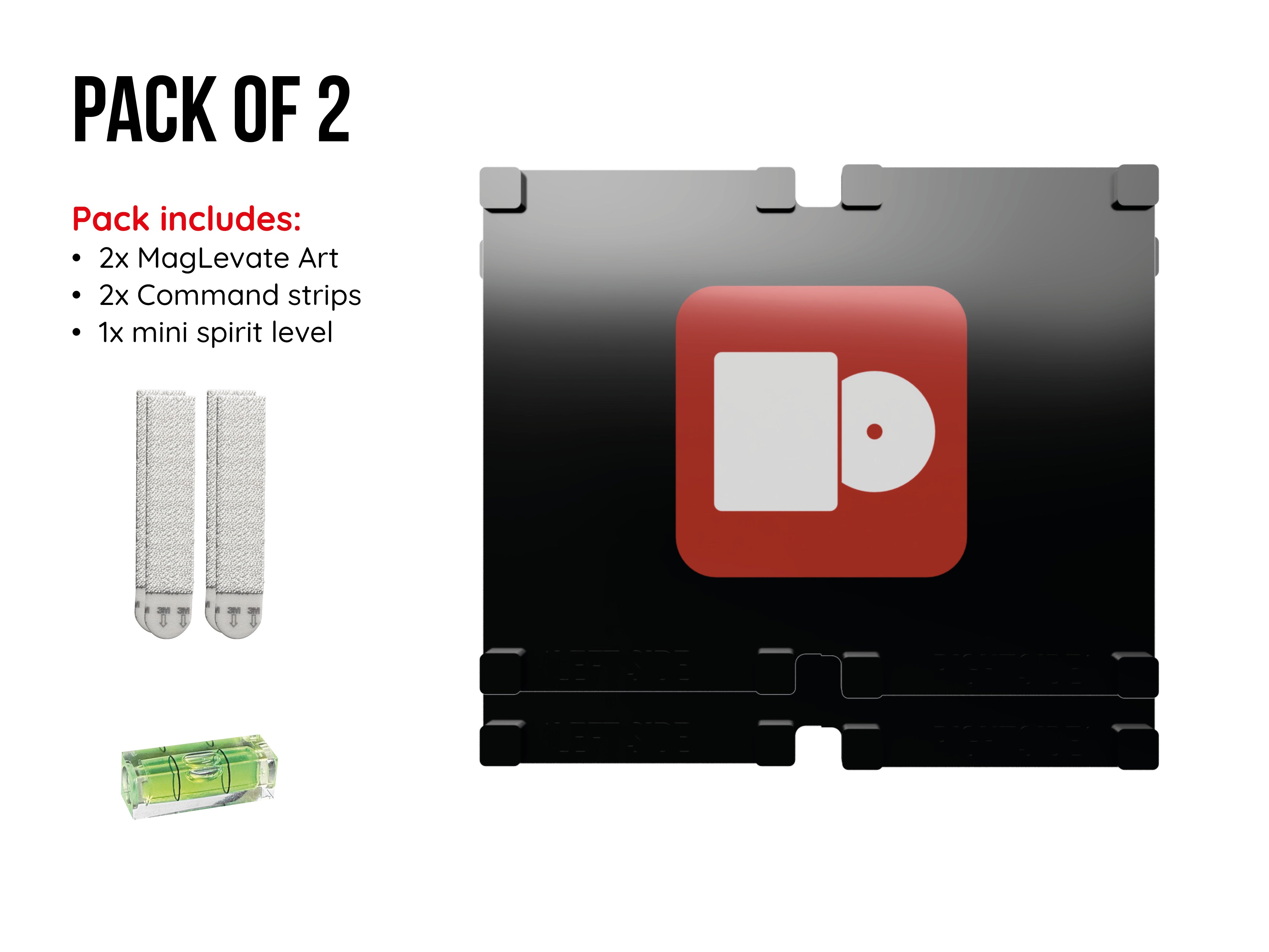MagLevate® Art - Support mural Steelbook ouvert