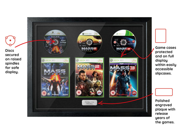 The Mass Effect Trilogy (Xbox 360) Exhibition Range Framed Games - Frame-A-Game