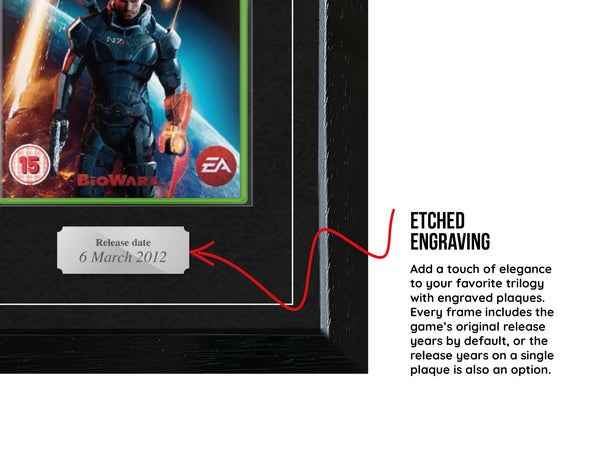 The Mass Effect Trilogy (Xbox 360) Exhibition Range Framed Games - Frame-A-Game