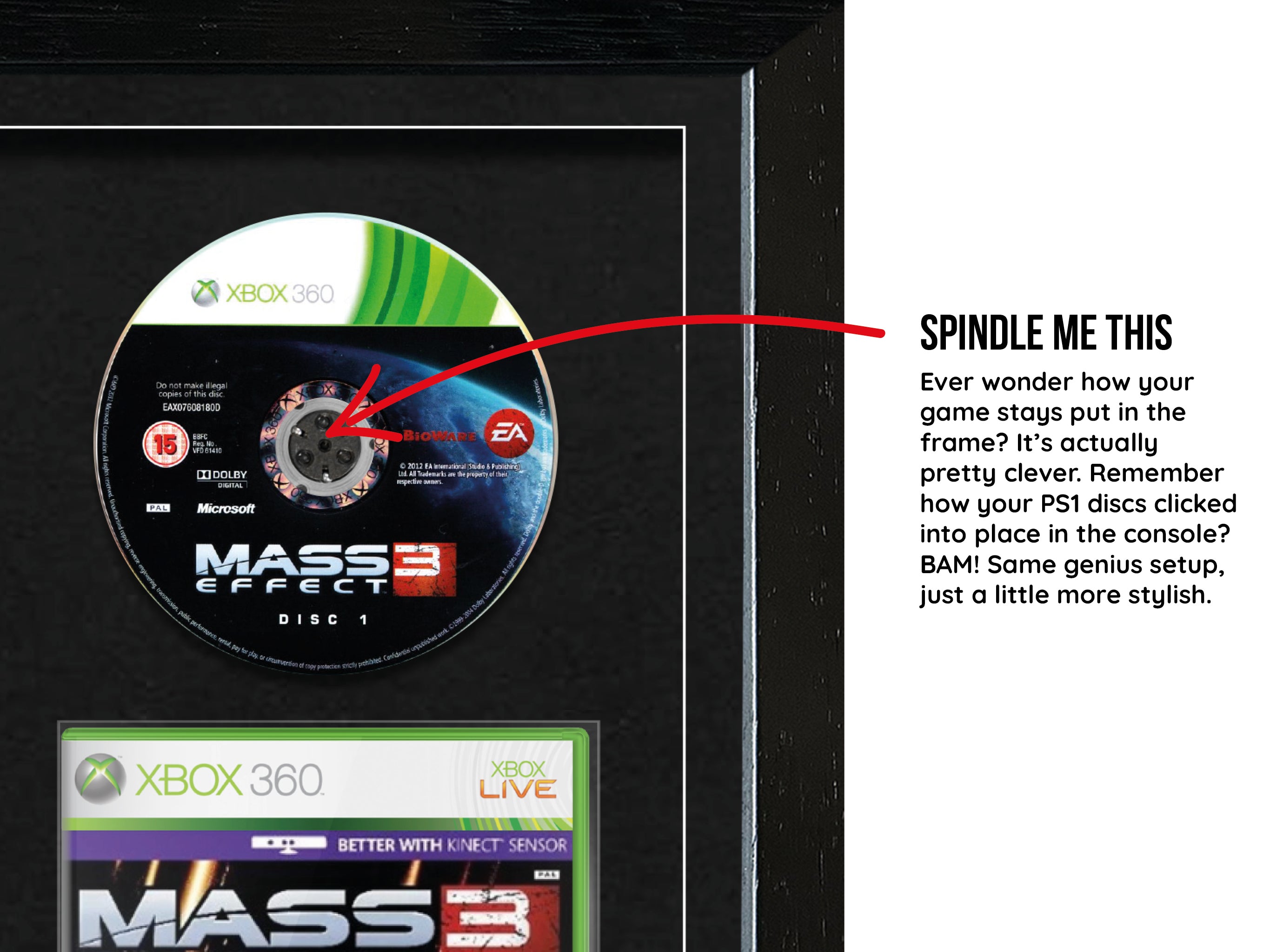 The Mass Effect Trilogy (Xbox 360) Exhibition Range Framed Games - Frame-A-Game