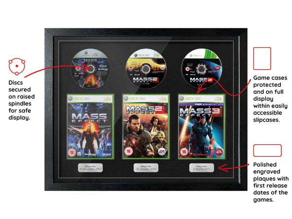 The Mass Effect Trilogy (Xbox 360) Exhibition Range Framed Games - Frame-A-Game