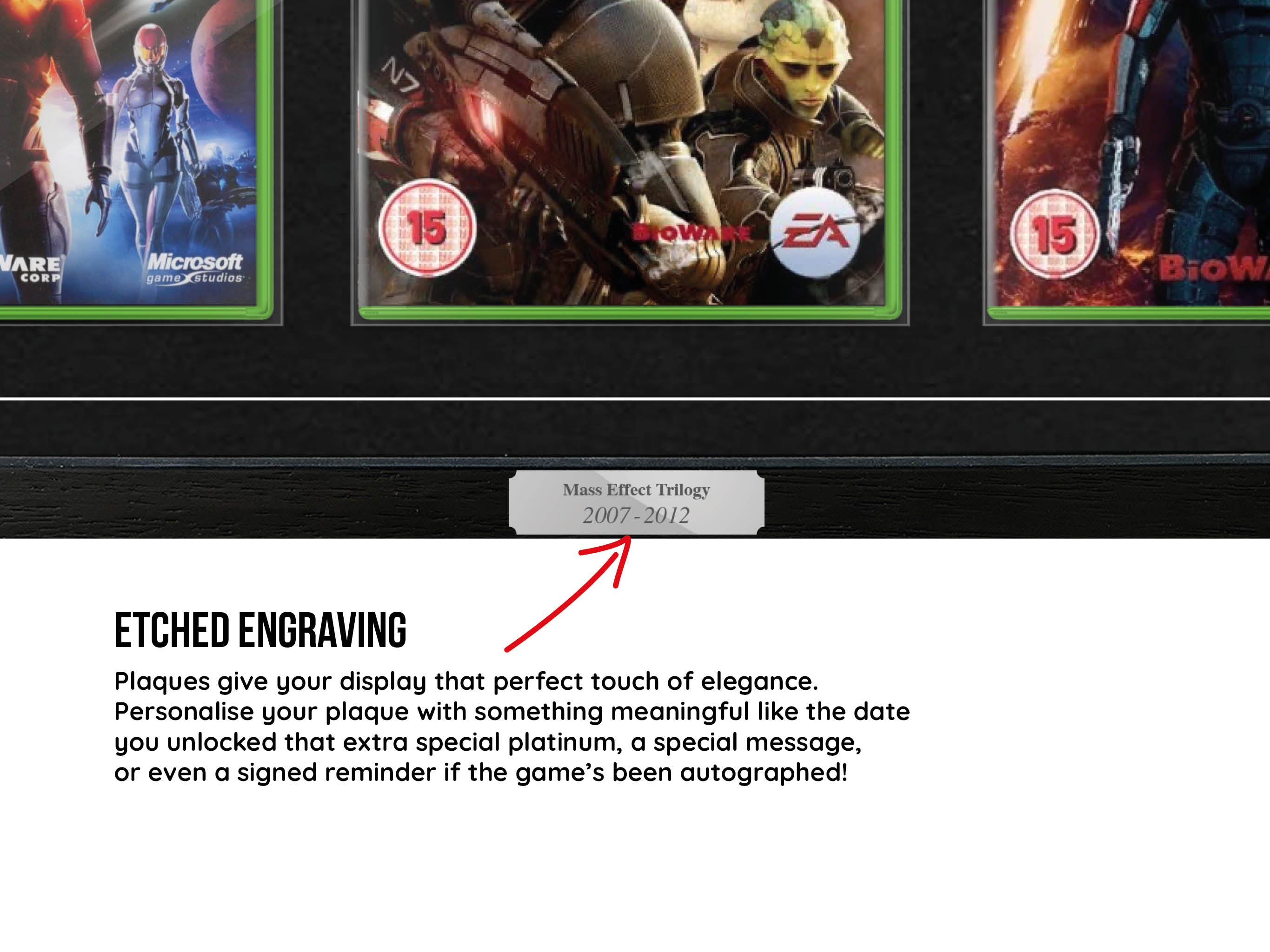 The Mass Effect Trilogy (Xbox 360) Exhibition Range Framed Games - Frame-A-Game