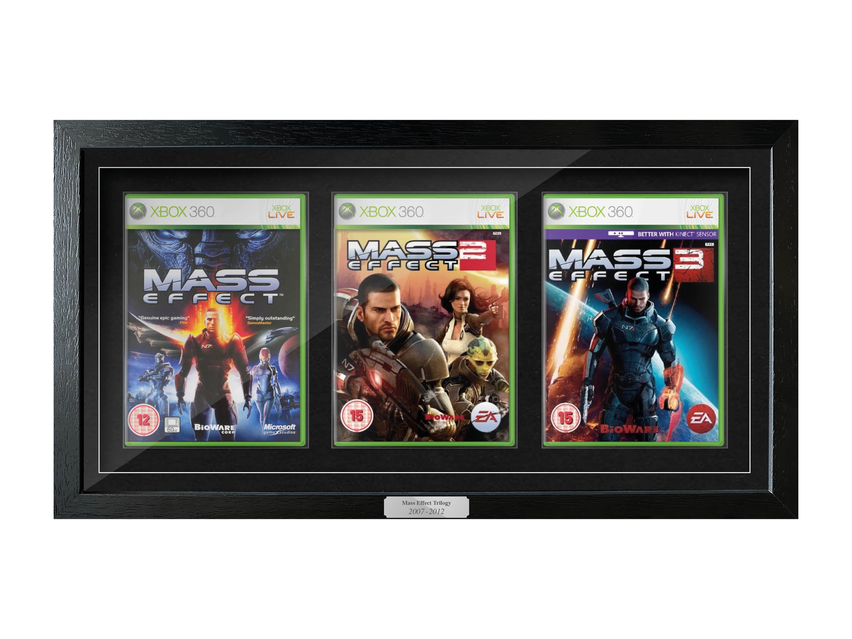 The Mass Effect Trilogy (Xbox 360) Exhibition Range Framed Games - Frame-A-Game