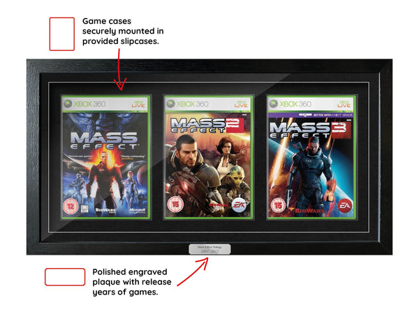The Mass Effect Trilogy (Xbox 360) Exhibition Range Framed Games - Frame-A-Game