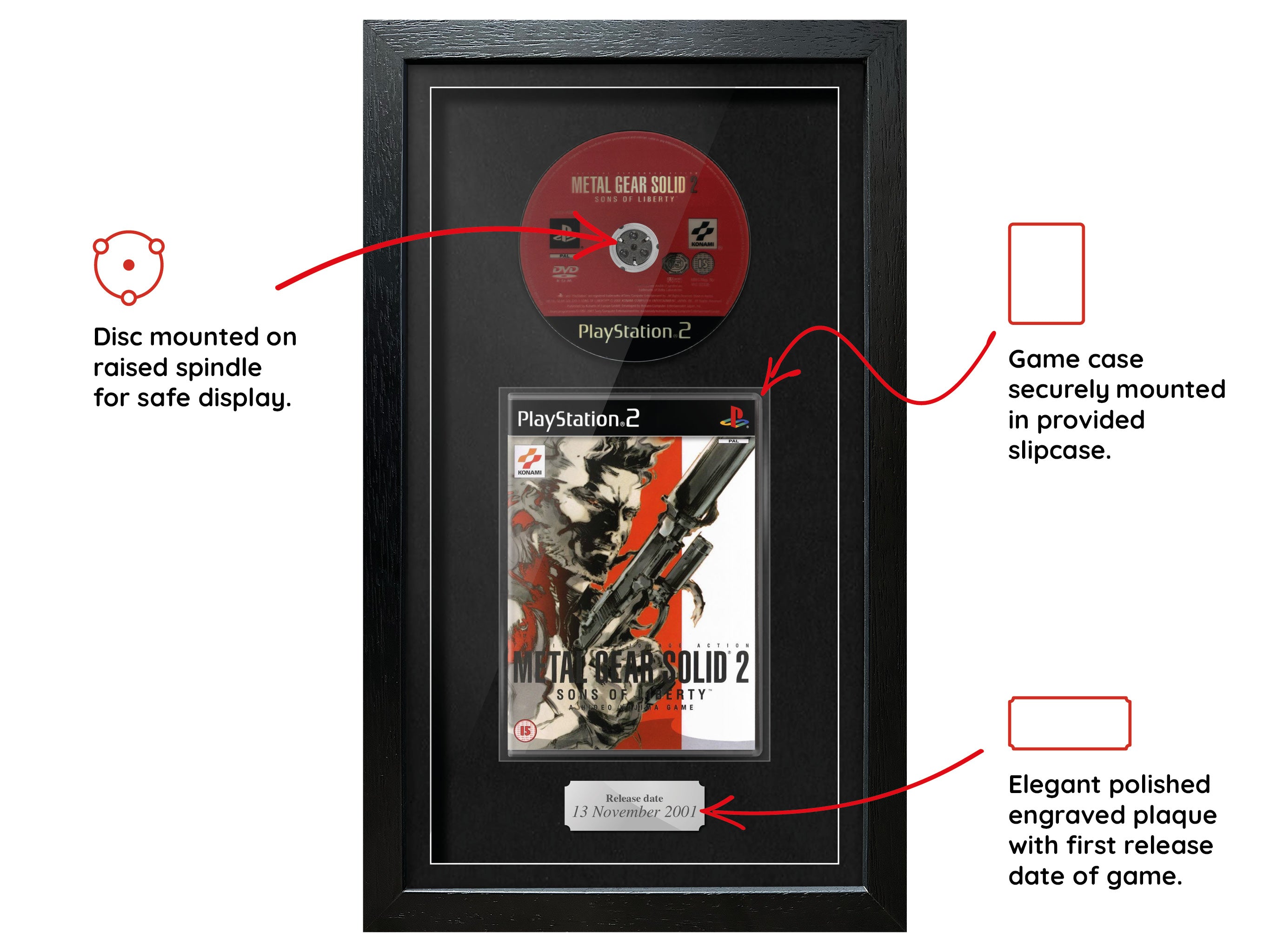 Metal Gear Solid 2: Sons of Liberty (PS2) Exhibition Range Framed Game - Frame-A-Game