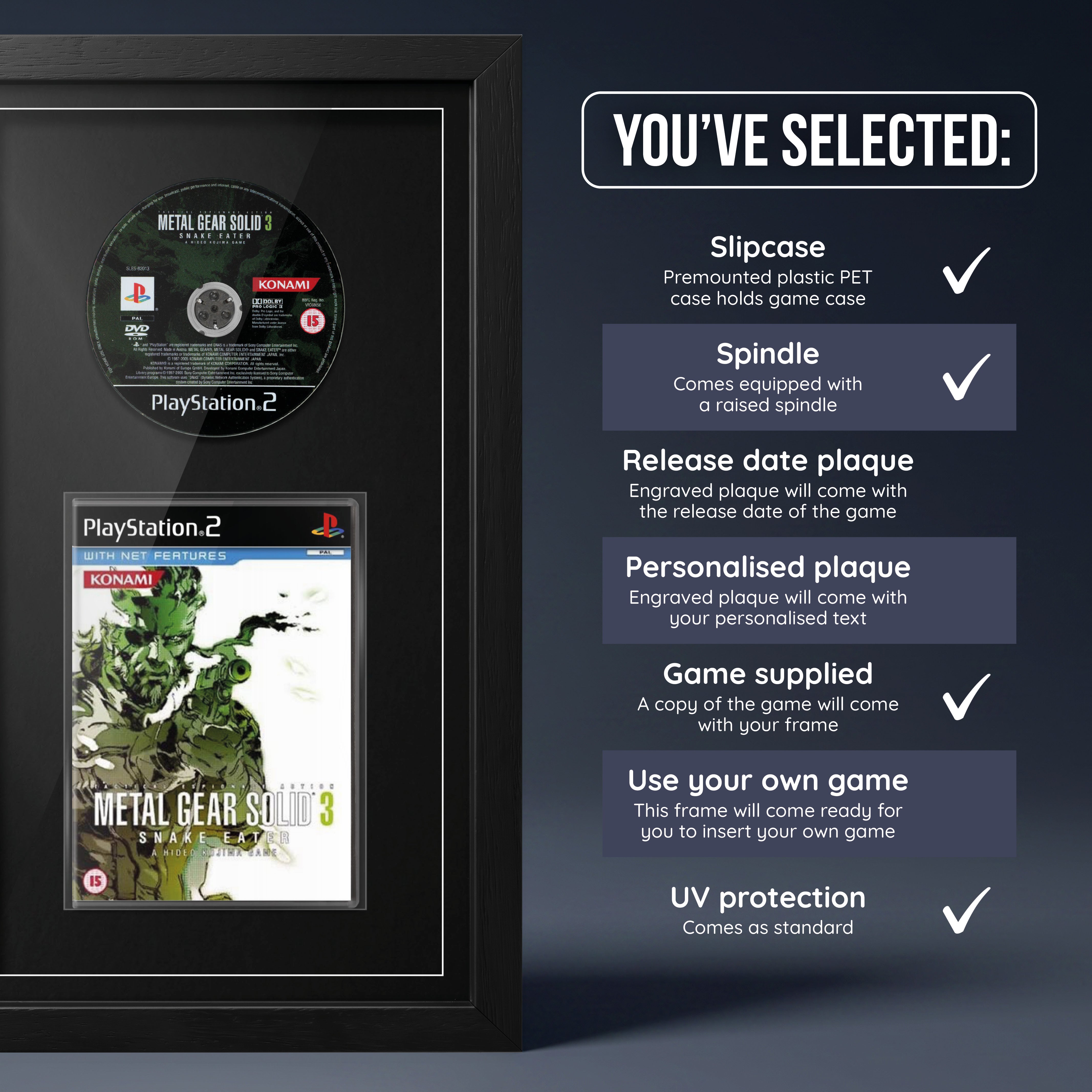 Metal Gear Solid 3 : Snake Eater (PS2) Jeu encadré de la gamme Exhibition Range