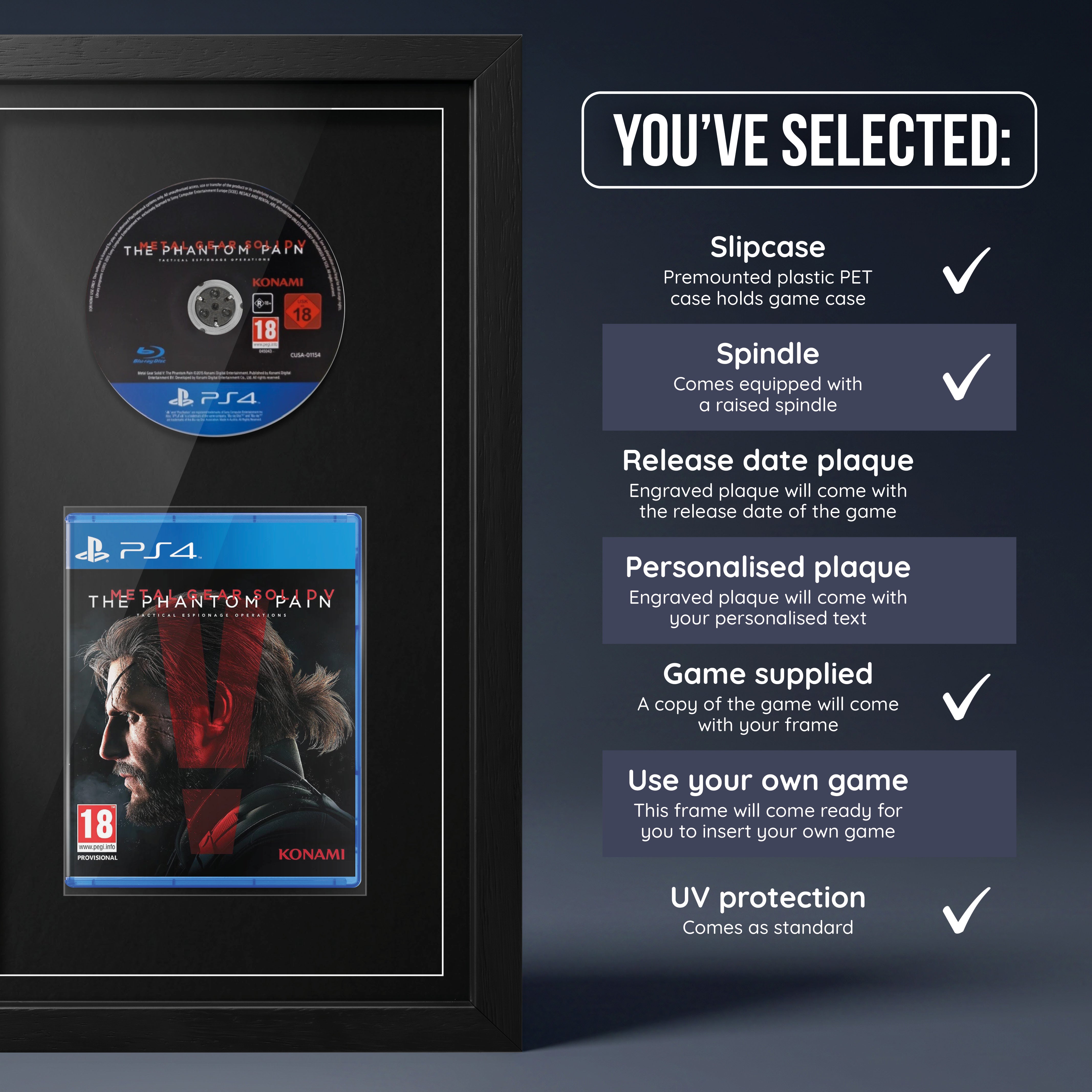 Metal Gear Solid V : The Phantom Pain (PS4) Jeu encadré de la gamme Exhibition Range