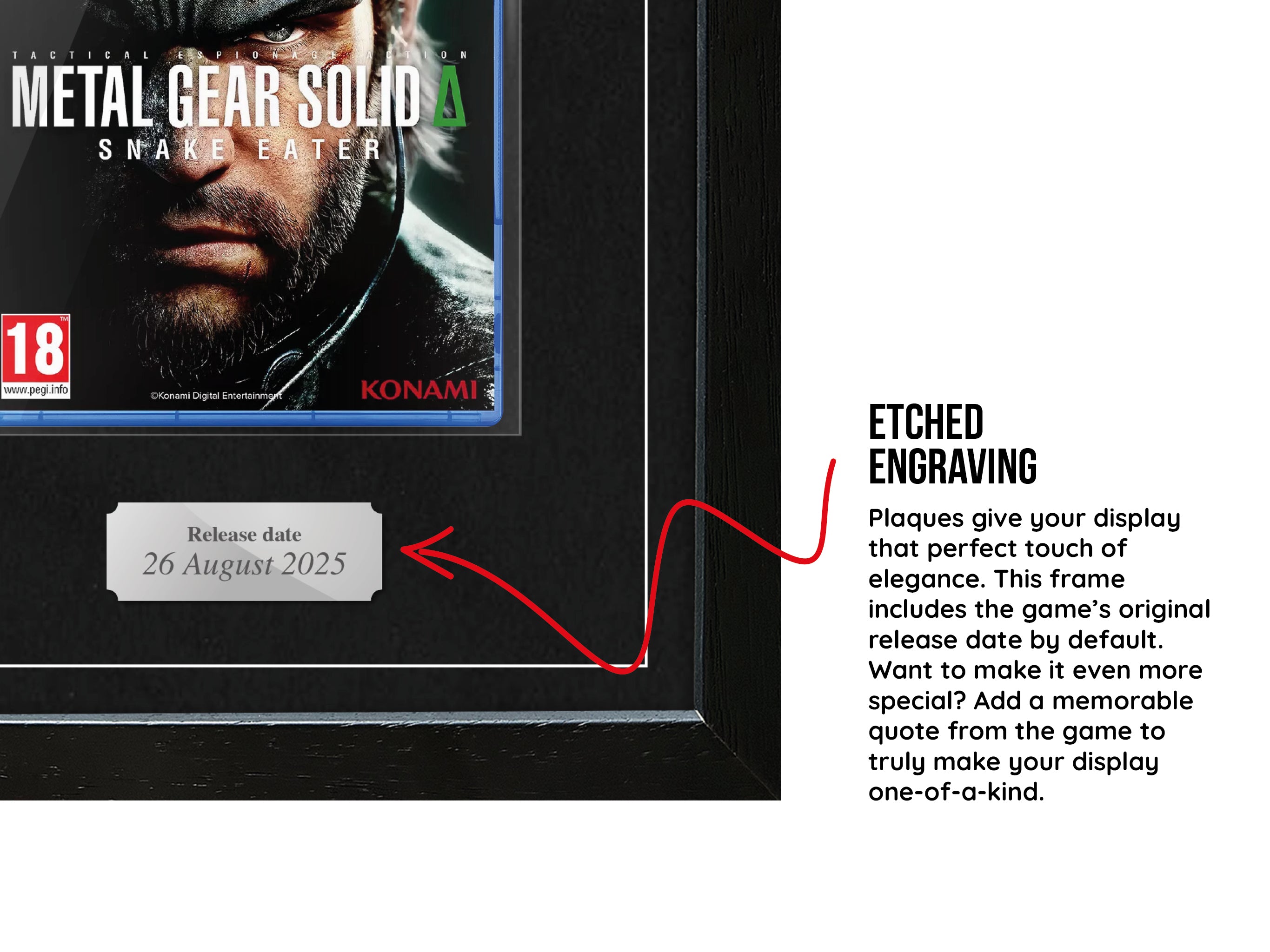 Metal Gear Solid Δ: Snake Eater (PS5) Exhibition Range Framed Game - Frame-A-Game