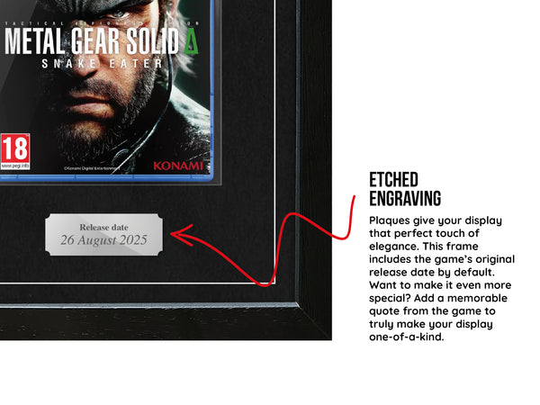 Metal Gear Solid Δ: Snake Eater (PS5) Exhibition Range Framed Game - Frame-A-Game