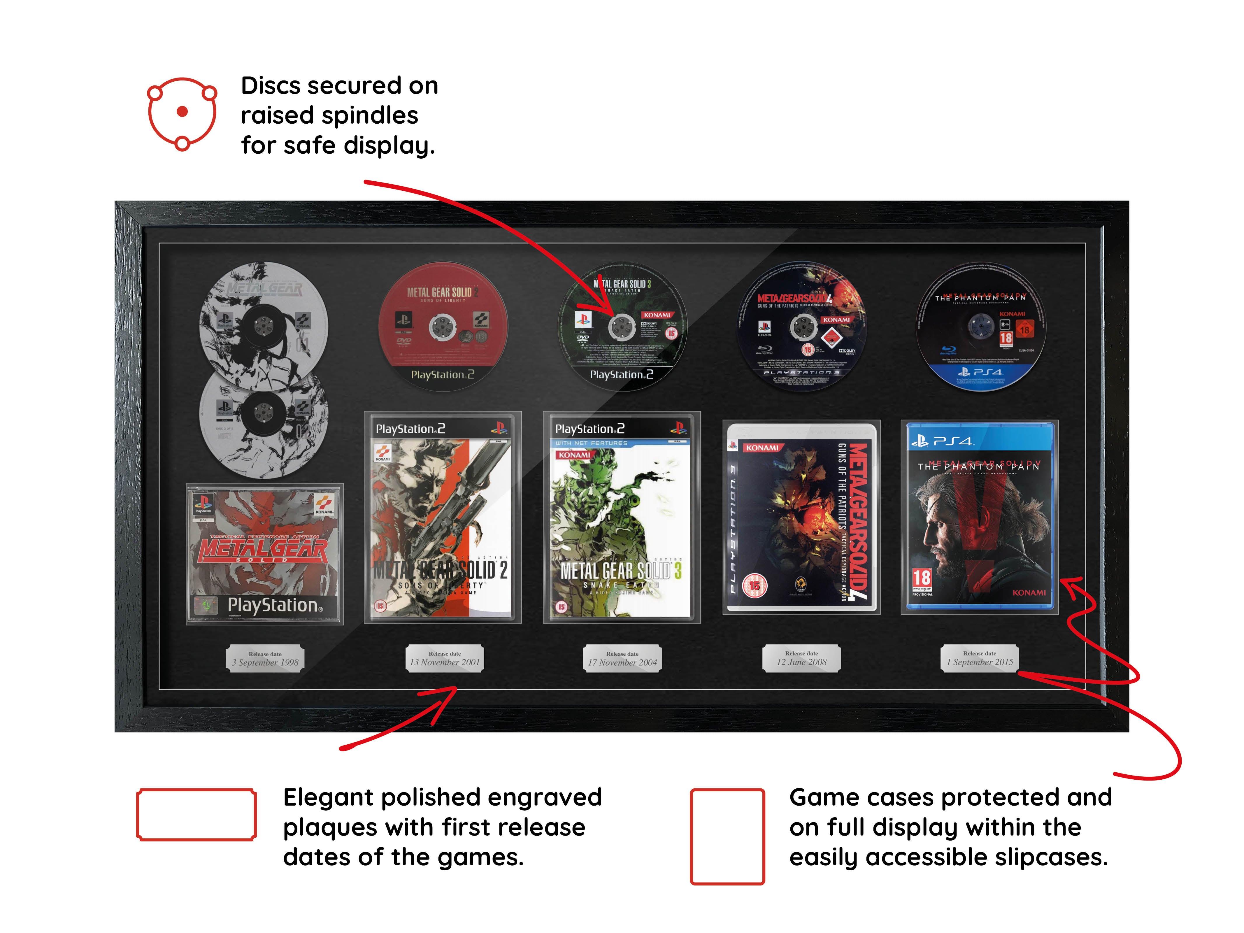 The Metal Gear Solid Series (PlayStation) Exhibition Range Framed Games - Frame-A-Game