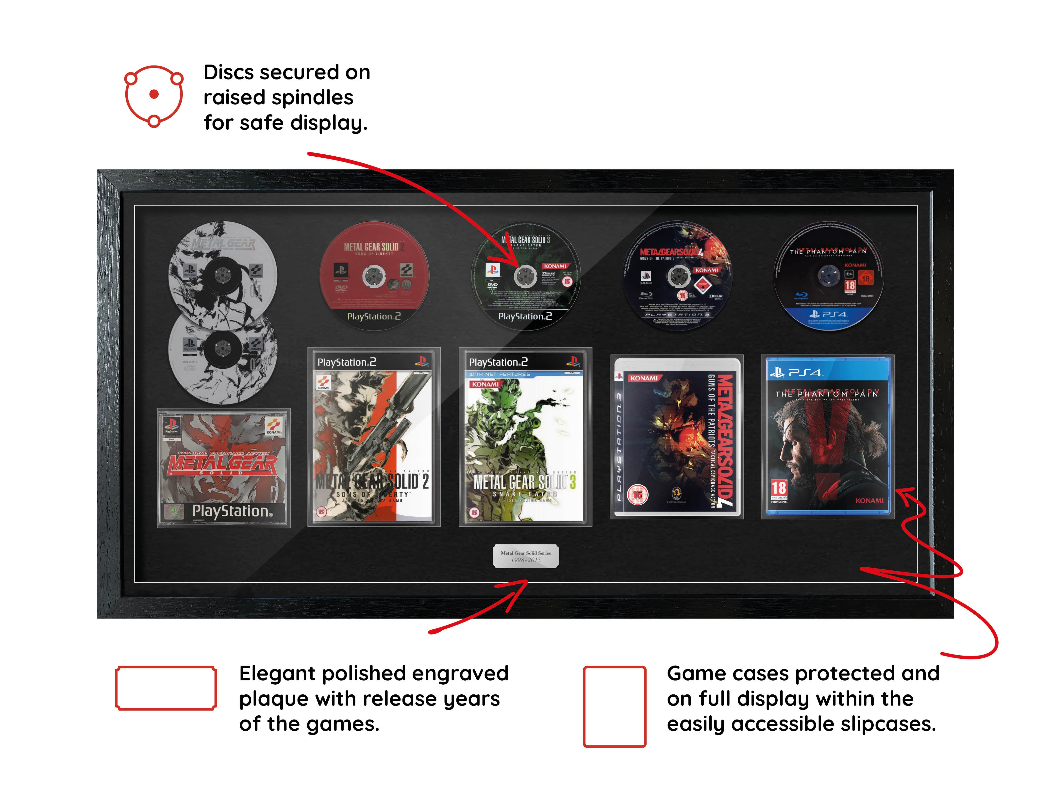 The Metal Gear Solid Series (PlayStation) Exhibition Range Framed Games - Frame-A-Game