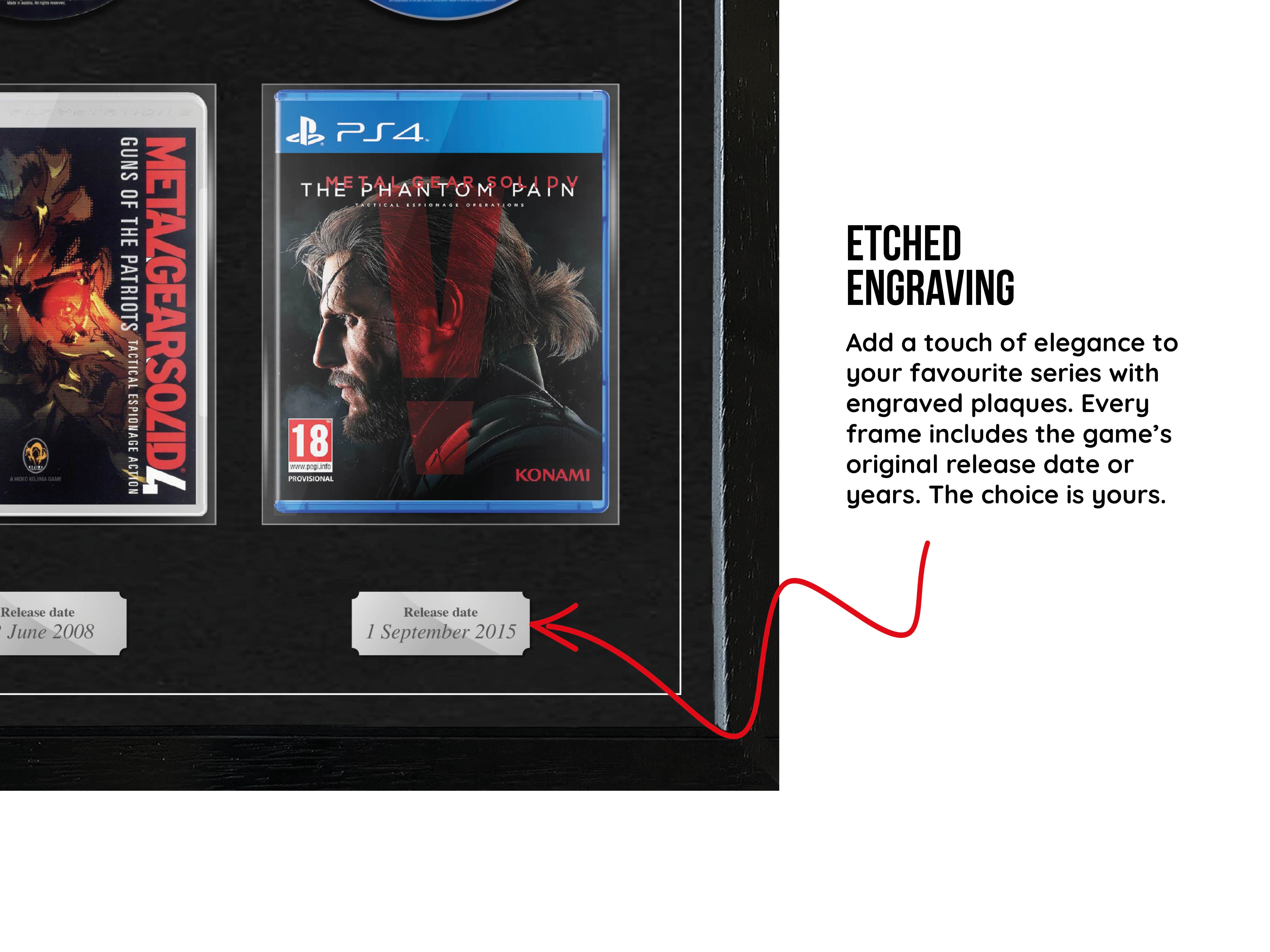 The Metal Gear Solid Series (PlayStation) Exhibition Range Framed Games - Frame-A-Game