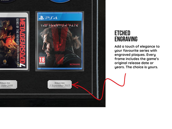 The Metal Gear Solid Series (PlayStation) Exhibition Range Framed Games - Frame-A-Game