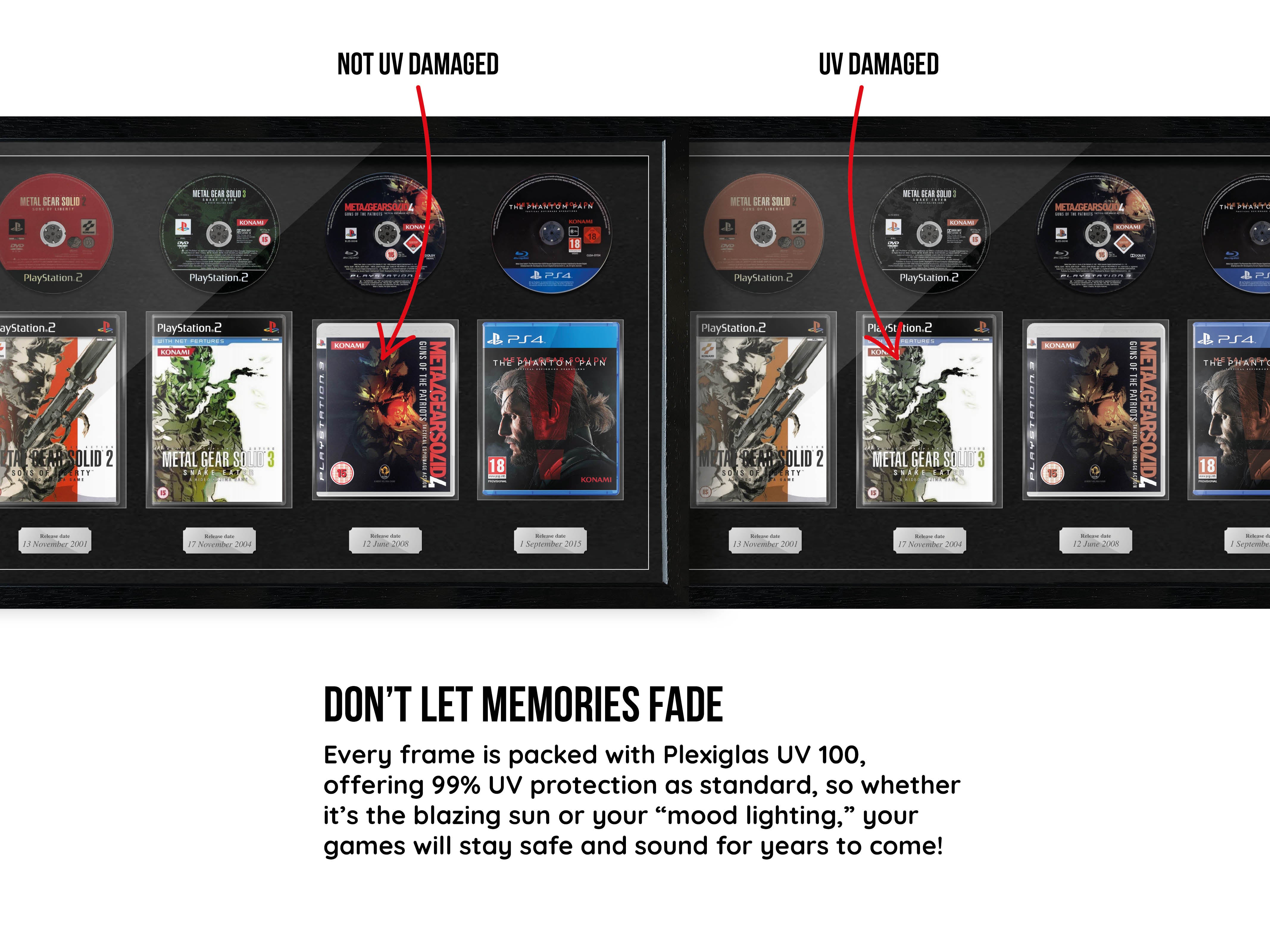 The Metal Gear Solid Series (PlayStation) Exhibition Range Framed Games - Frame-A-Game
