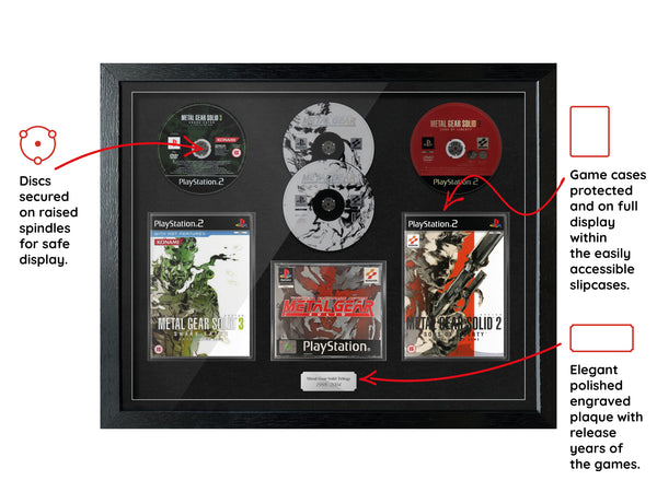 The Metal Gear Solid Trilogy (PS1/PS2) Exhibition Range Framed Games - Frame-A-Game