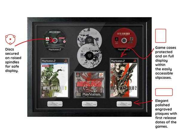 The Metal Gear Solid Trilogy (PS1/PS2) Exhibition Range Framed Games - Frame-A-Game