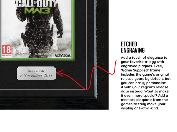 The Modern Warfare Trilogy (Xbox 360) Exhibition Range Framed Games - Frame-A-Game