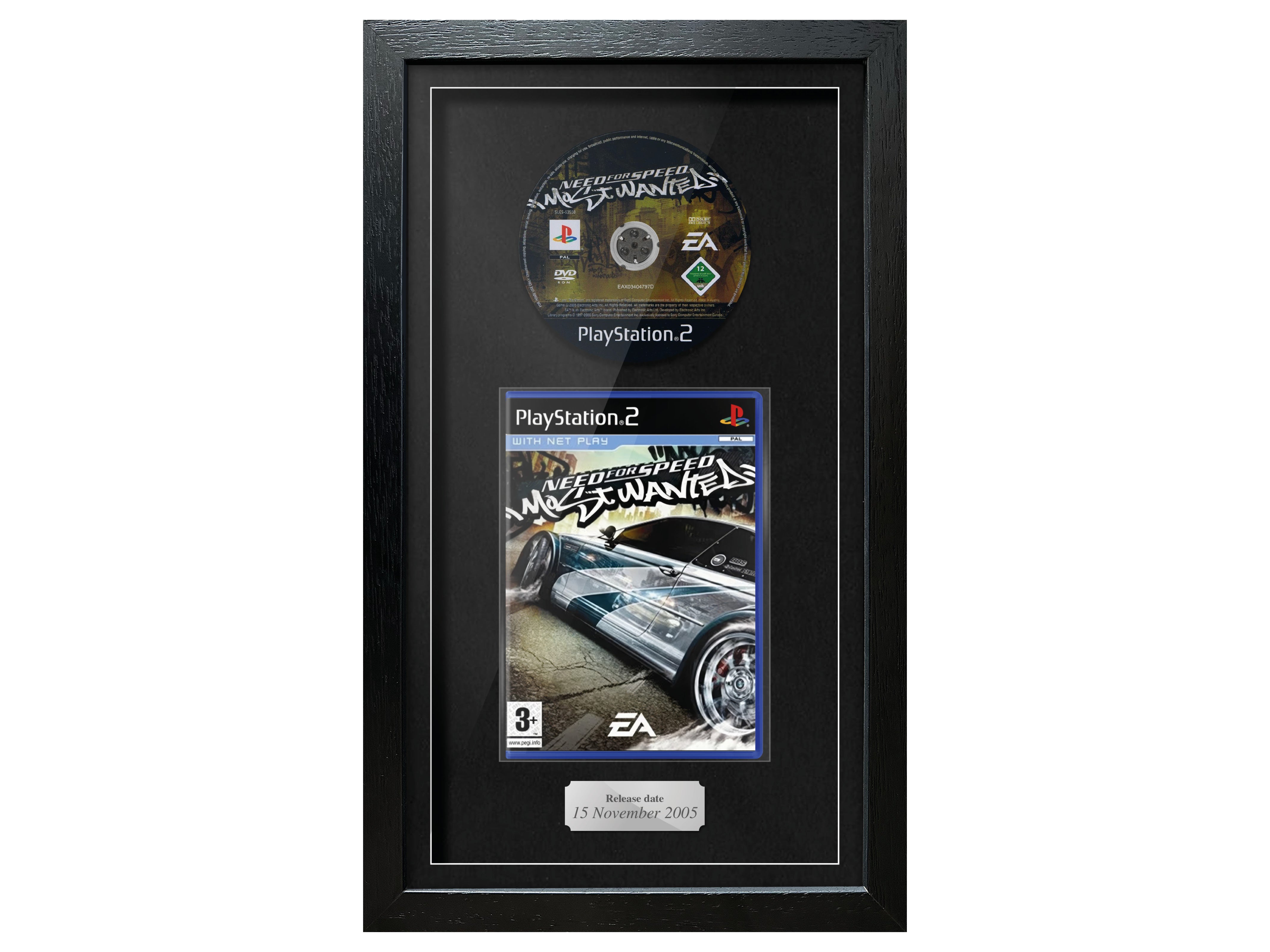 Need For Speed: Most Wanted (PS2) Exhibition Range Framed Game (Damaged sleeve) - Frame-A-Game