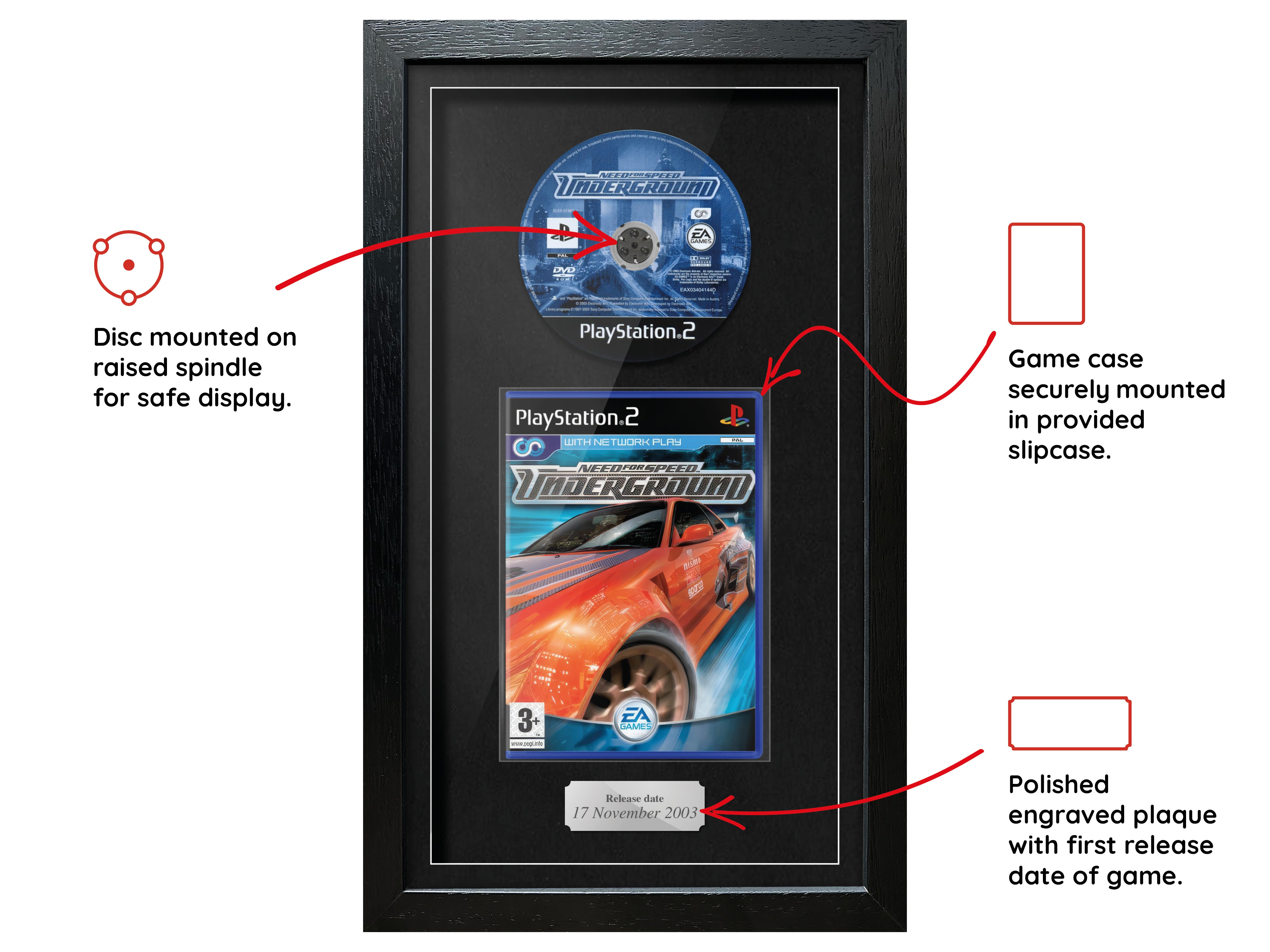 Need For Speed: Underground (PS2) Exhibition Range Framed Game - Frame-A-Game