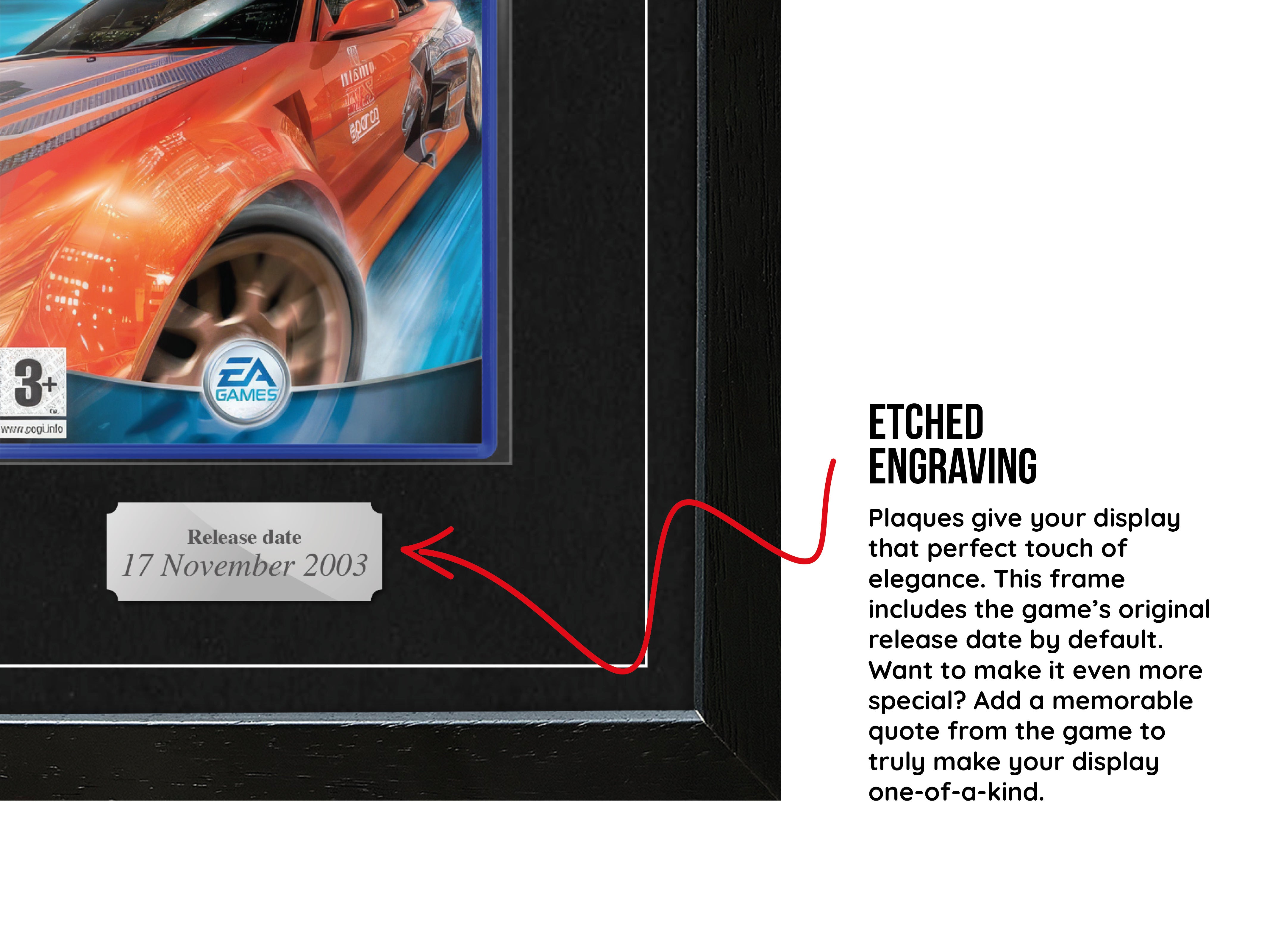 Need For Speed: Underground (PS2) Exhibition Range Framed Game - Frame-A-Game