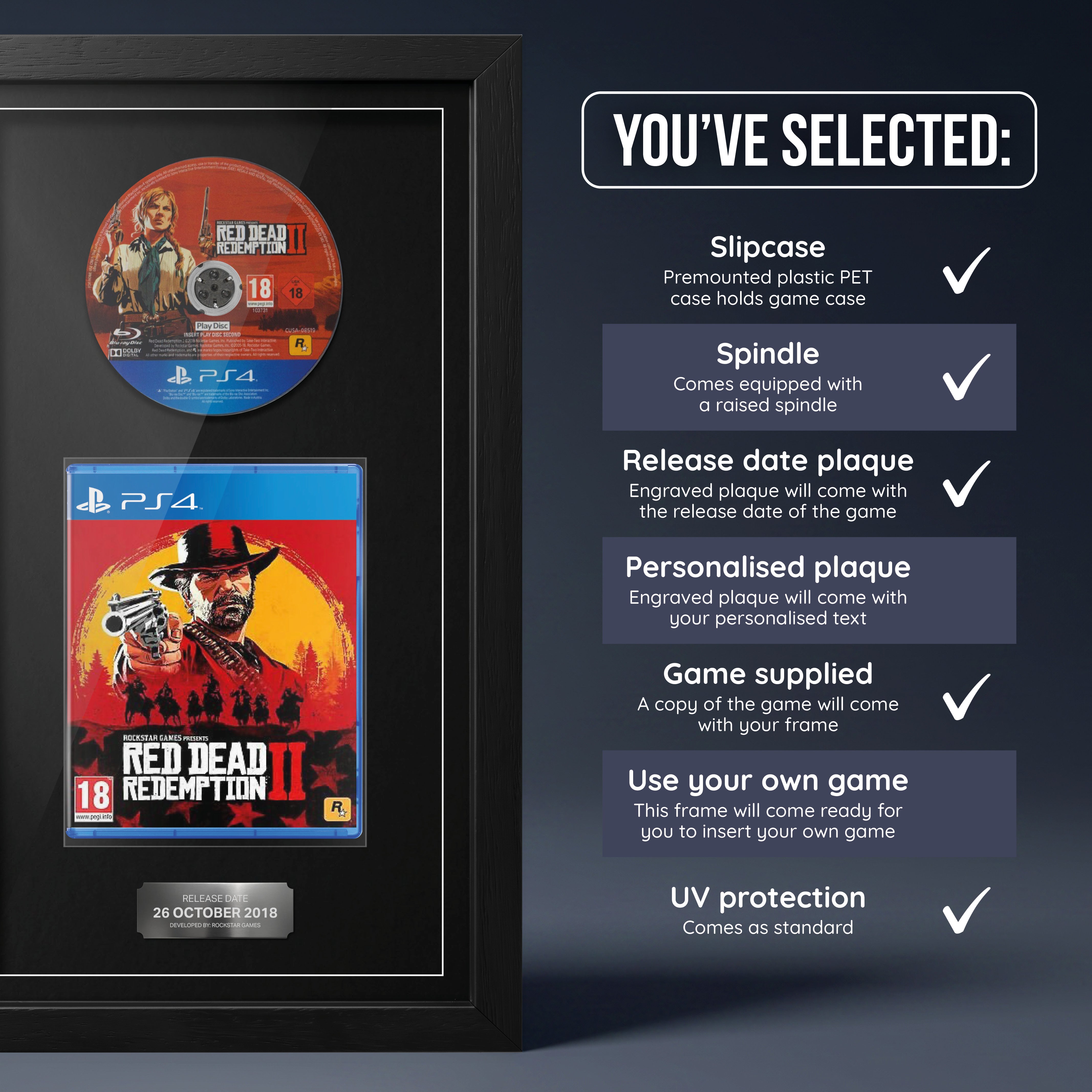 Red Dead Redemption II (PS4) Jeu encadré de la zone d'exposition