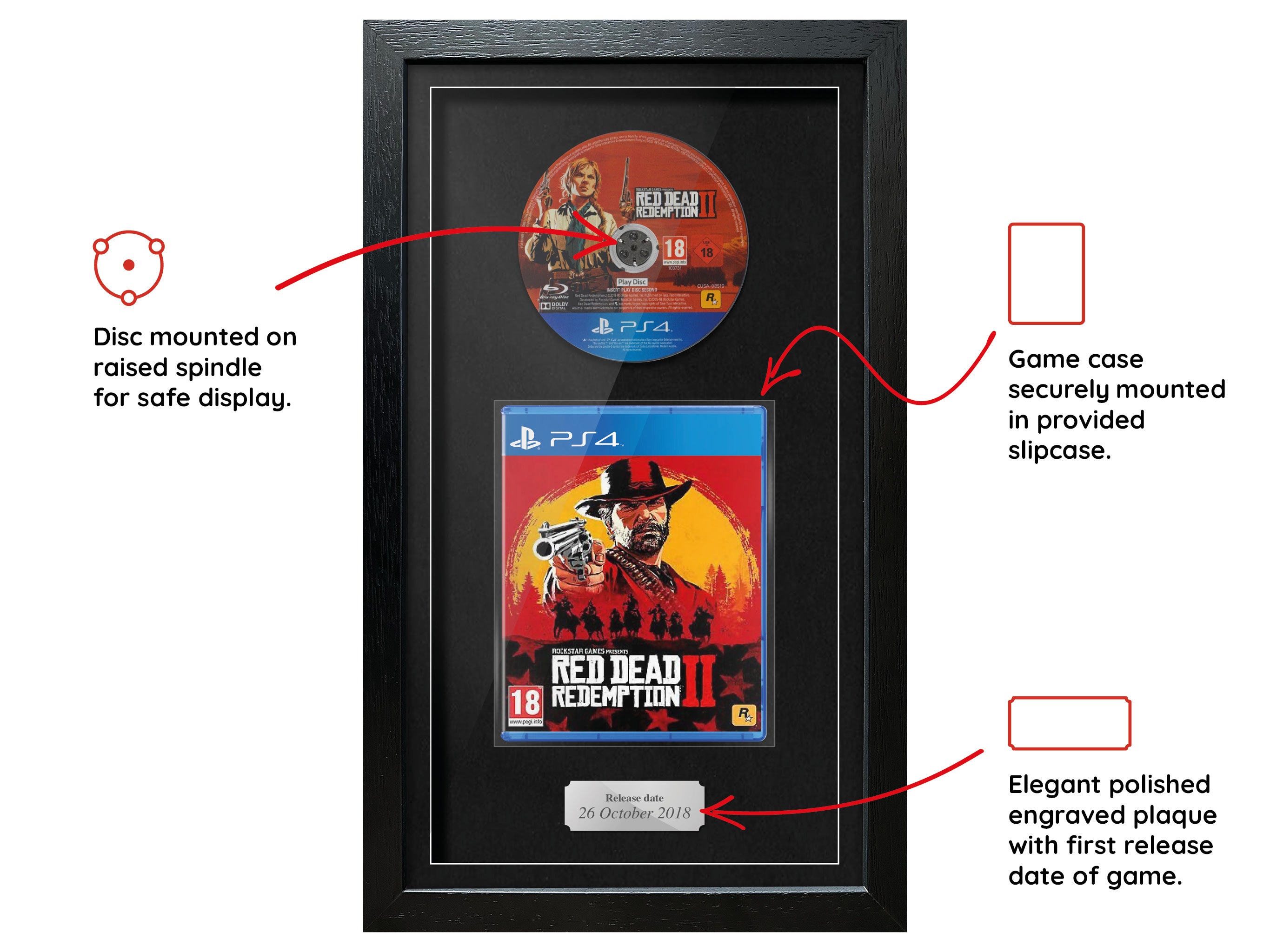 Red Dead Redemption II (PS4) Exhibition Range Framed Game - Frame-A-Game