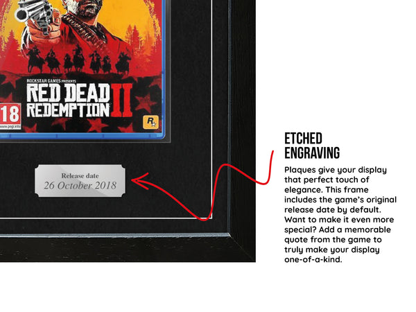 Red Dead Redemption II (PS4) Exhibition Range Framed Game - Frame-A-Game