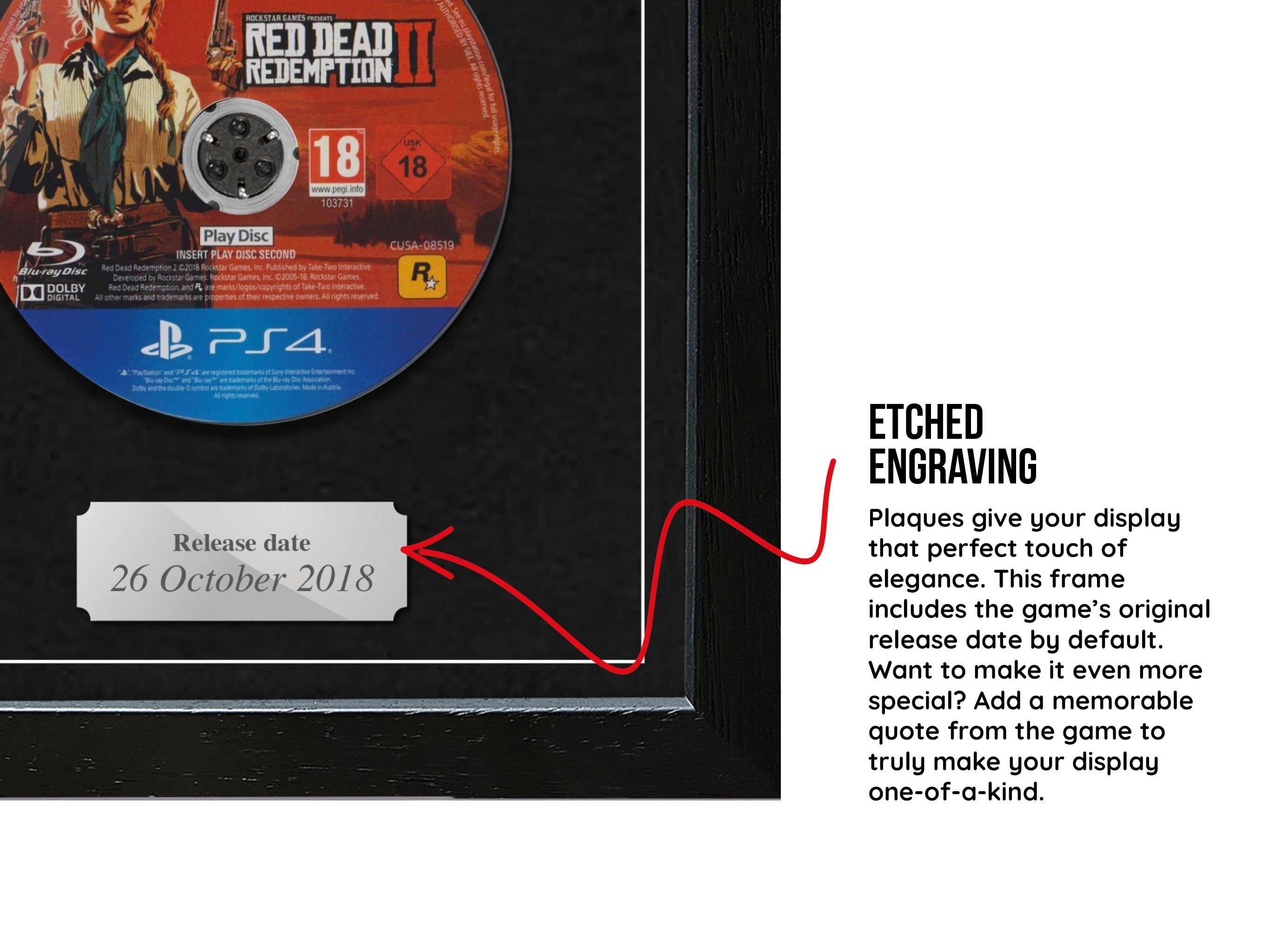 Red Dead Redemption II (PS4) Expo Pro Range Framed Game - Frame-A-Game