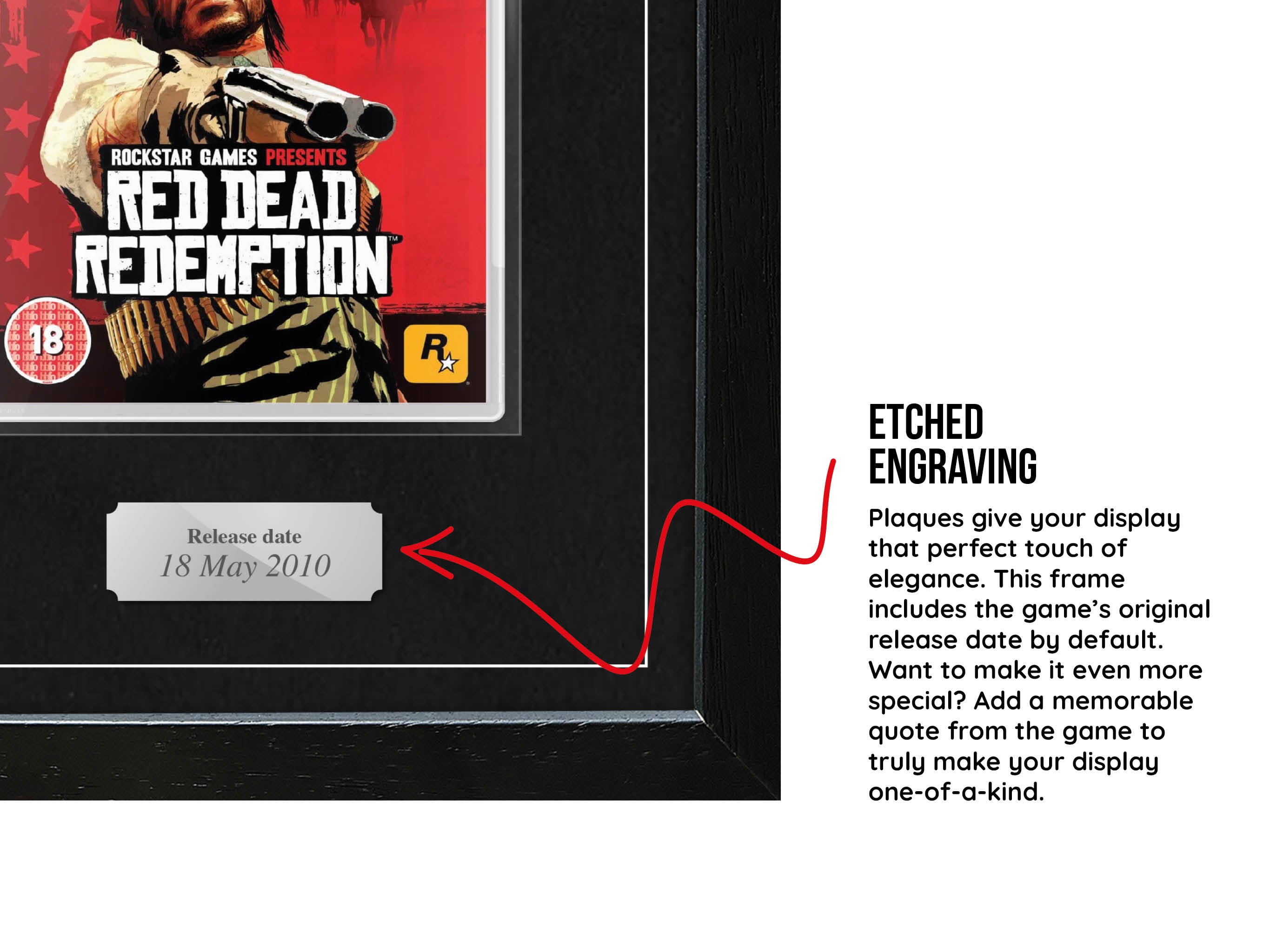 Red Dead Redemption (PS3) Exhibition Range Framed Game - Frame-A-Game