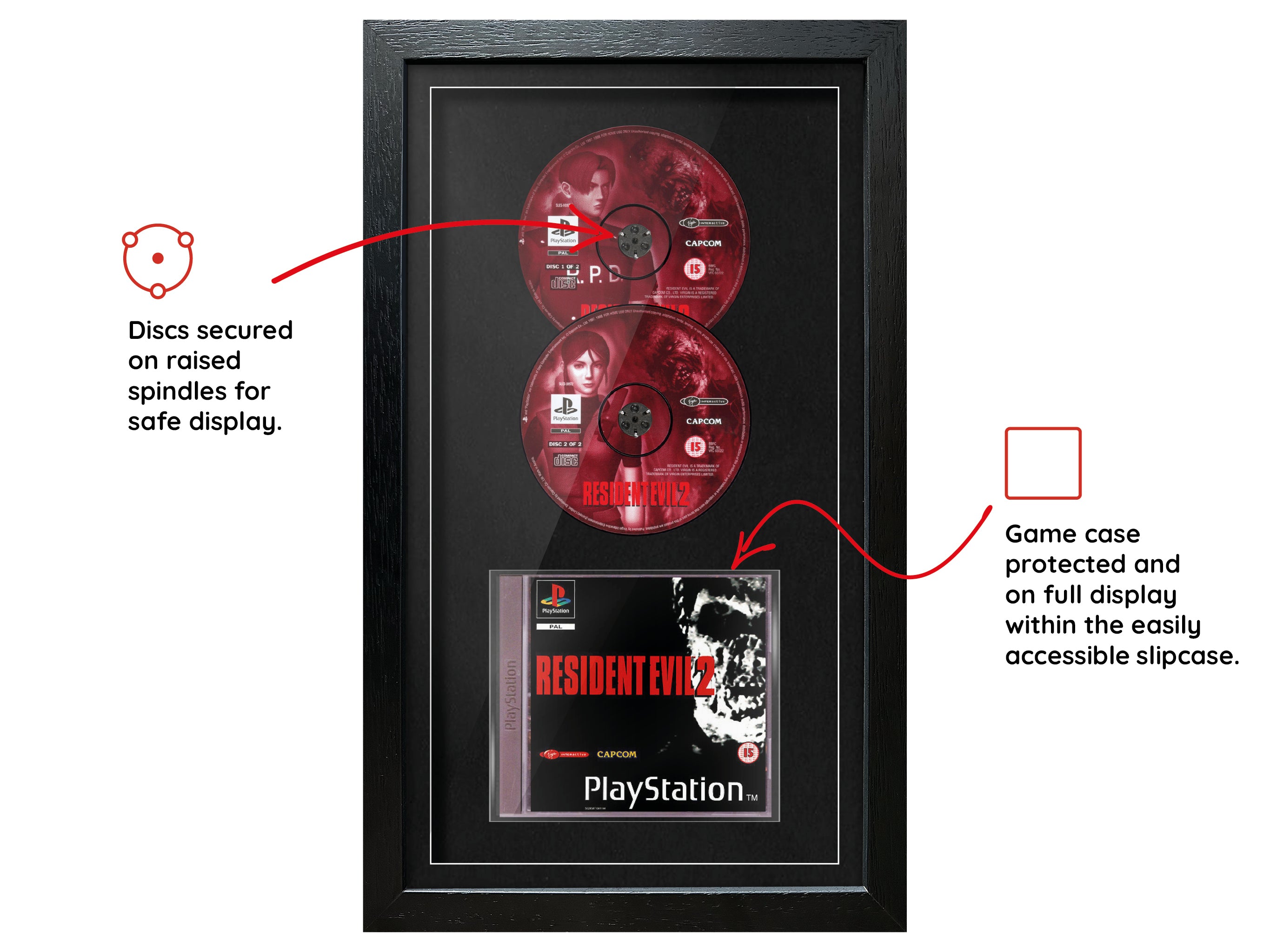 Resident Evil 2 (PS1) Exhibition Range Framed Game - Frame-A-Game
