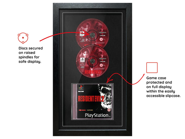 Resident Evil 2 (PS1) Exhibition Range Framed Game - Frame-A-Game