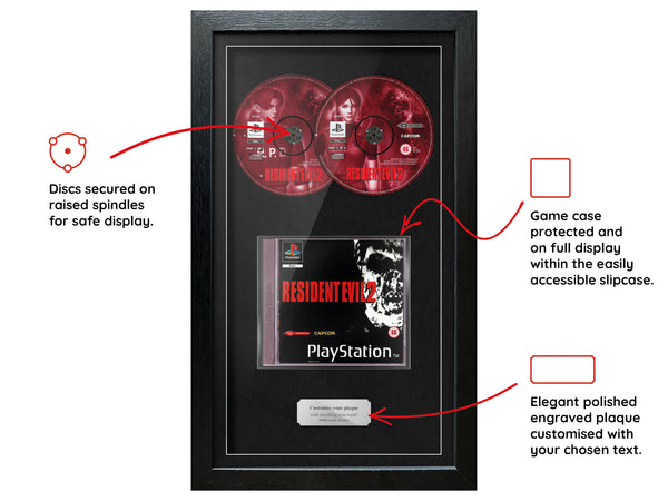 Resident Evil 2 (PS1) Exhibition Range Framed Game - Frame-A-Game