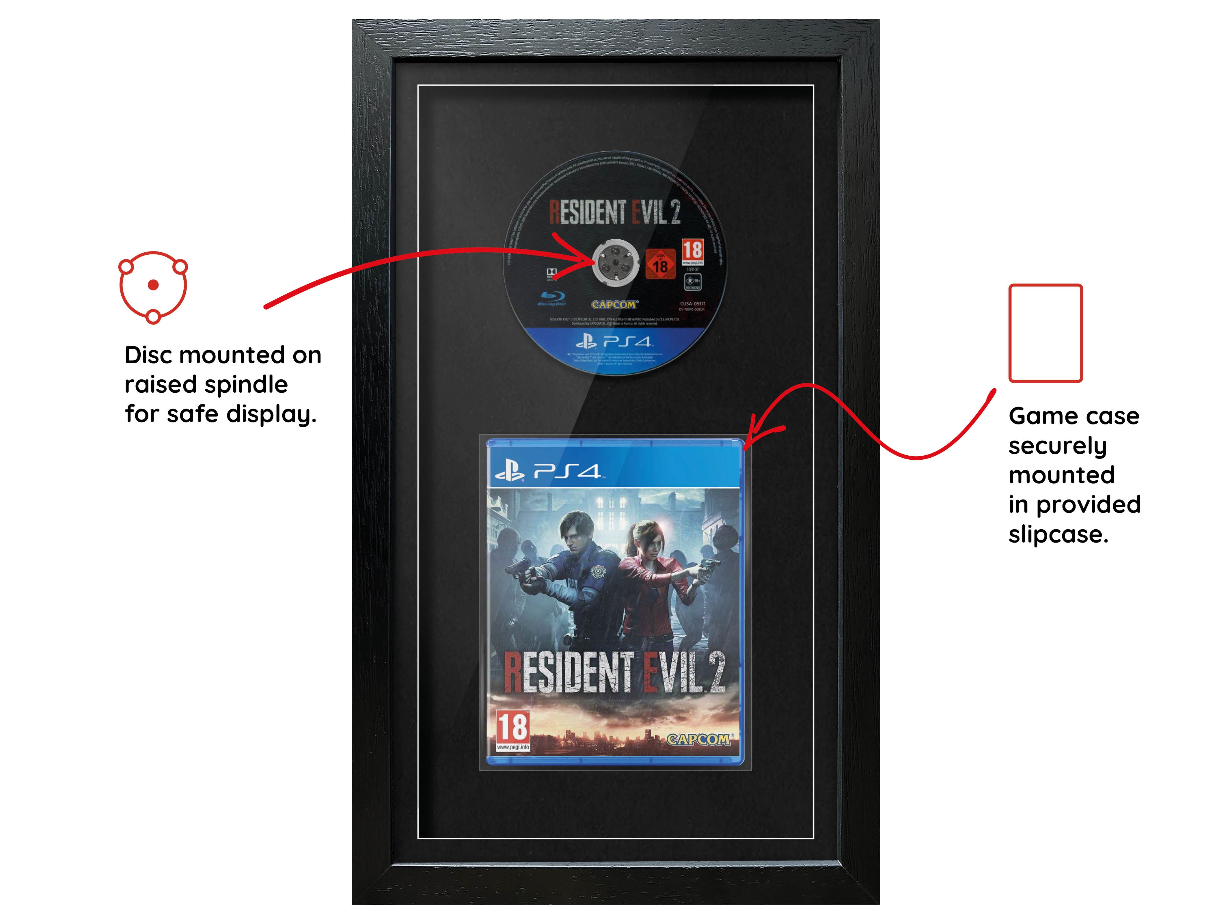 Resident Evil 2 (PS4) Exhibition Range Framed Game - Frame-A-Game