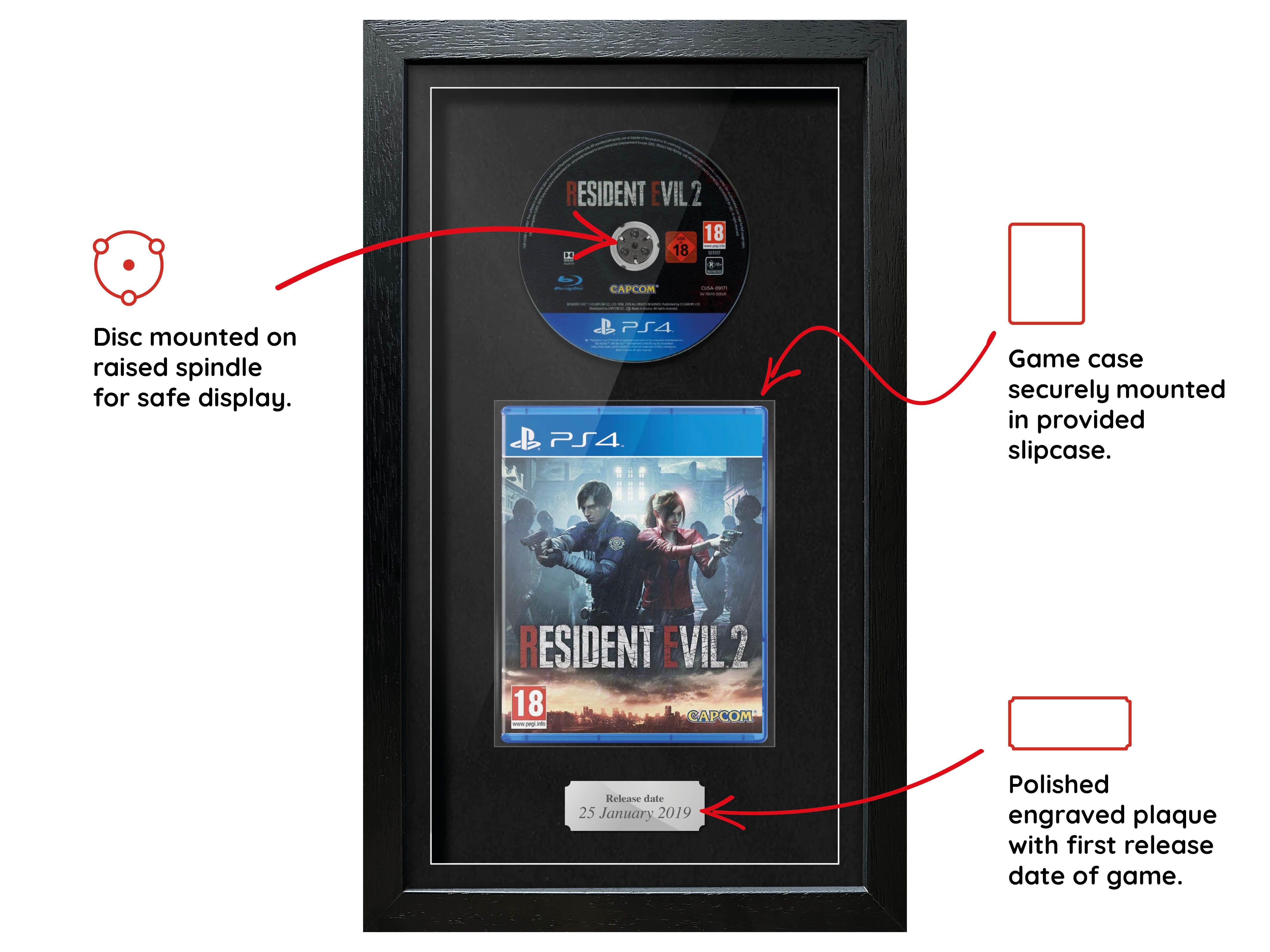 Resident Evil 2 (PS4) Exhibition Range Framed Game - Frame-A-Game