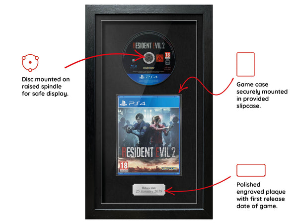 Resident Evil 2 (PS4) Exhibition Range Framed Game - Frame-A-Game