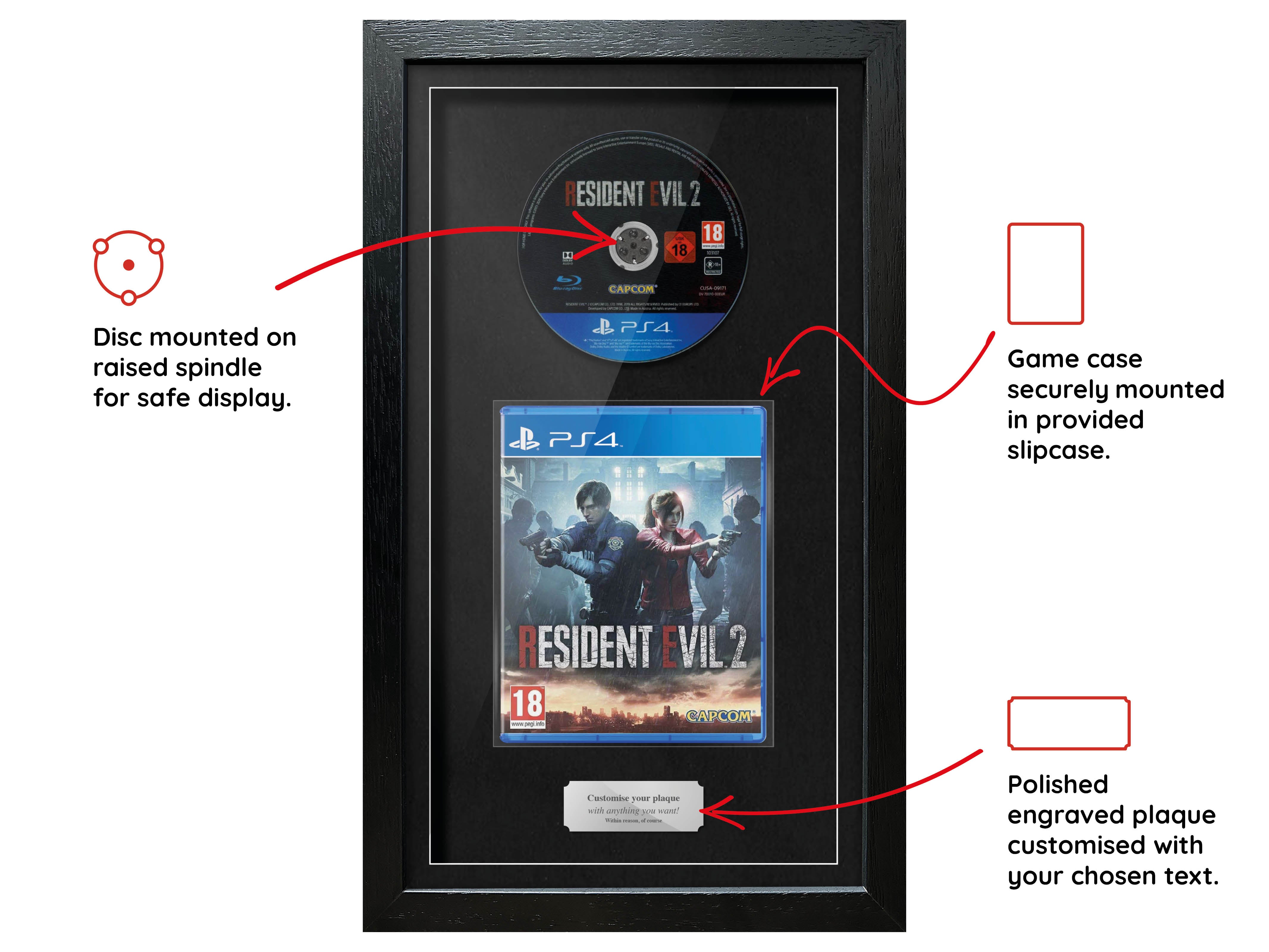Resident Evil 2 (PS4) Exhibition Range Framed Game - Frame-A-Game