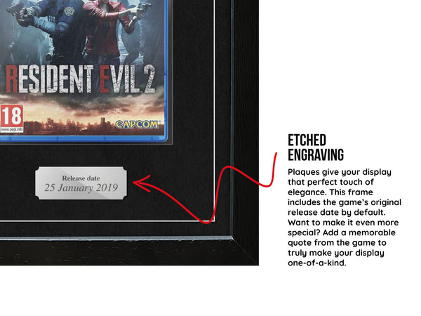 Resident Evil 2 (PS4) Exhibition Range Framed Game - Frame-A-Game