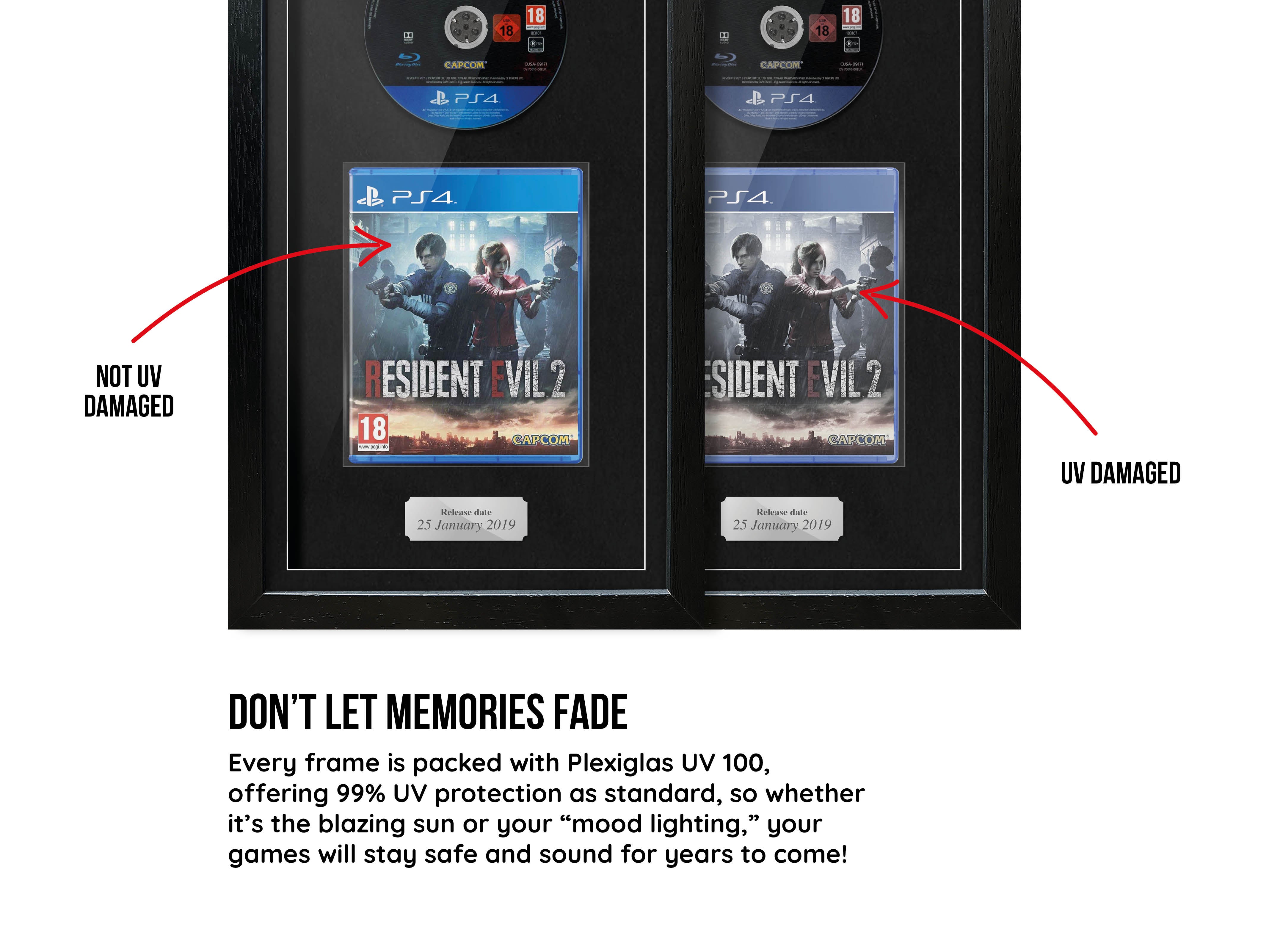 Resident Evil 2 (PS4) Exhibition Range Framed Game - Frame-A-Game