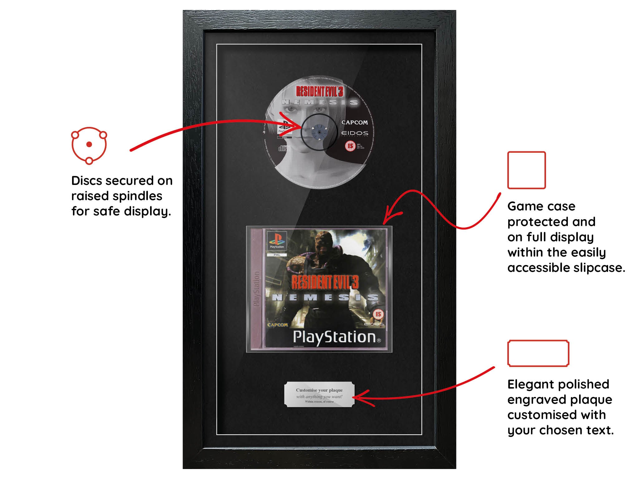Resident Evil 3: Nemesis (PS1) Exhibition Range Framed Game - Frame-A-Game