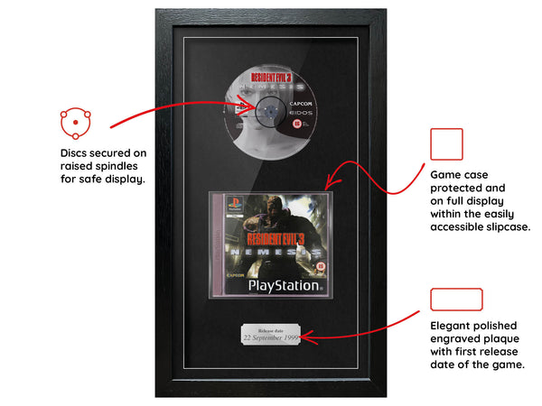 Resident Evil 3: Nemesis (PS1) Exhibition Range Framed Game - Frame-A-Game